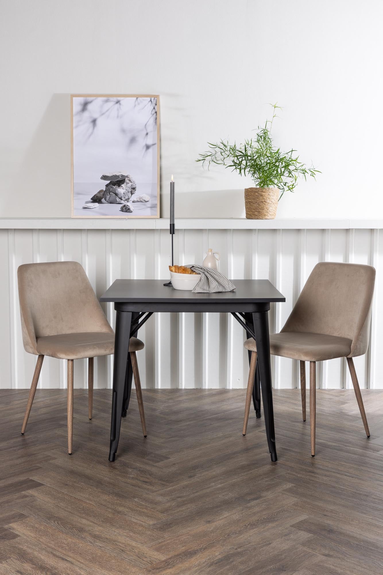 Modernes Tempe Esszimmerset mit 80cm Tisch, ideal für kleine Räume.