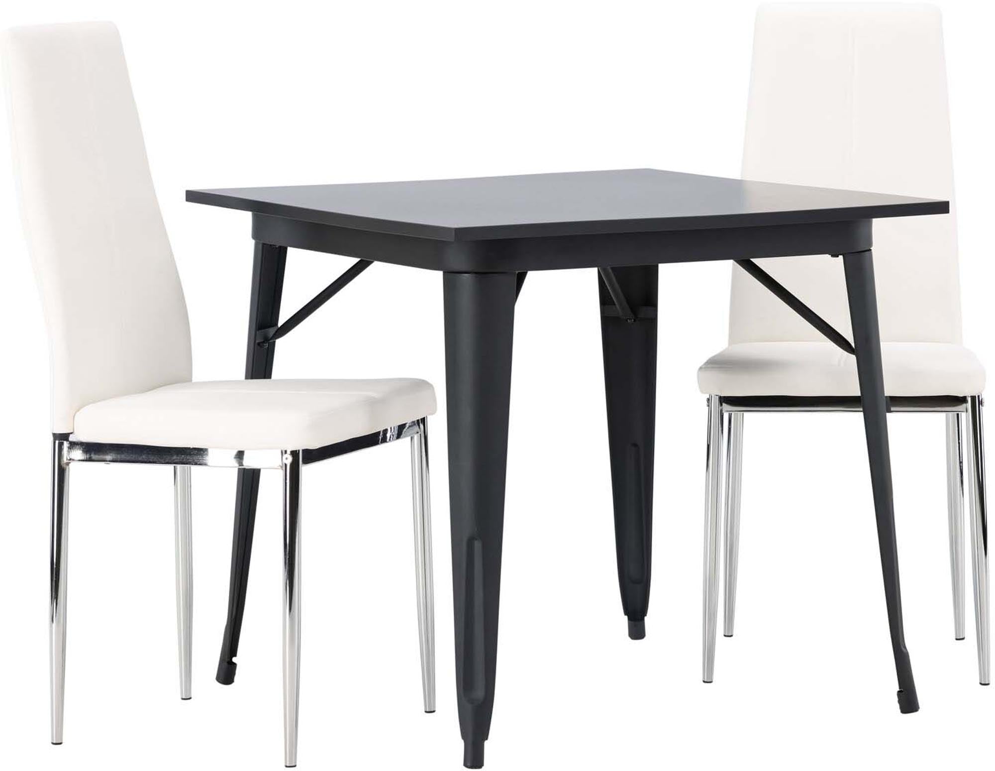 Kompaktes Tempe Set: 80cm Tisch & 2 Stühle für urbanes Wohnen.