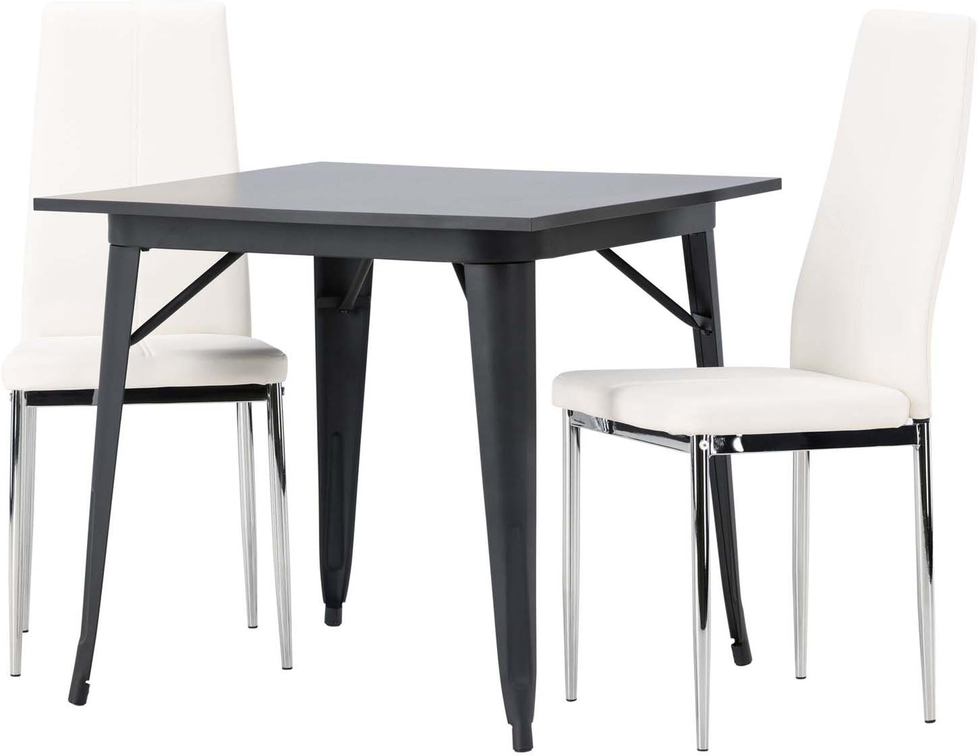 Elegantes Esszimmerset: 80cm Tisch & 2 Stühle von Venture Home.