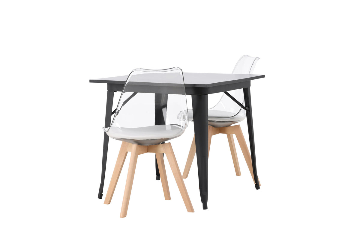 Tempe Esszimmerset + Edvin 80cm/2St. in Natur,Transparent,Weiss präsentiert im Onlineshop von KAQTU Design AG. Esszimmerset ist von Venture Home