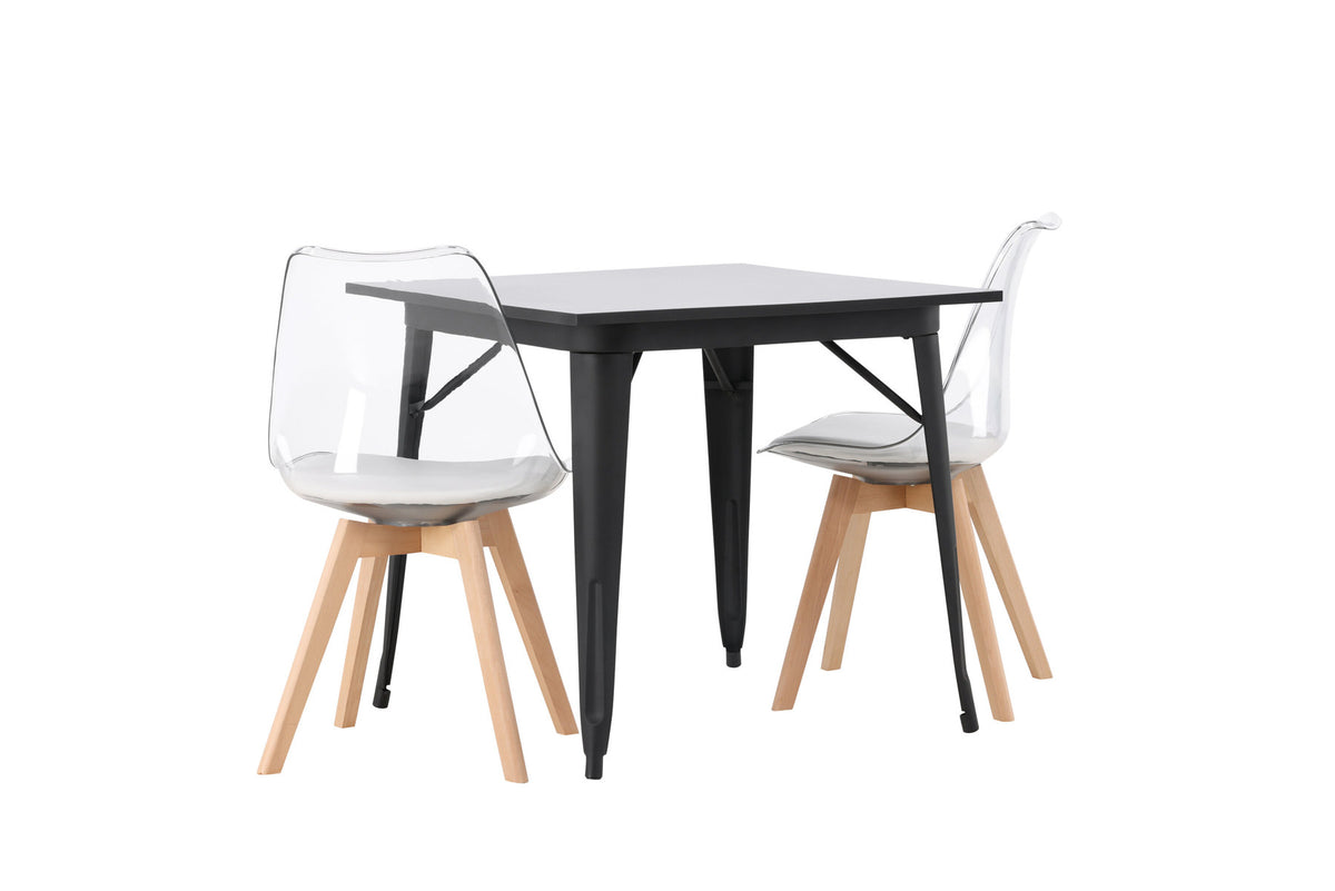 Tempe Esszimmerset + Edvin 80cm/2St. in Natur,Transparent,Weiss präsentiert im Onlineshop von KAQTU Design AG. Esszimmerset ist von Venture Home