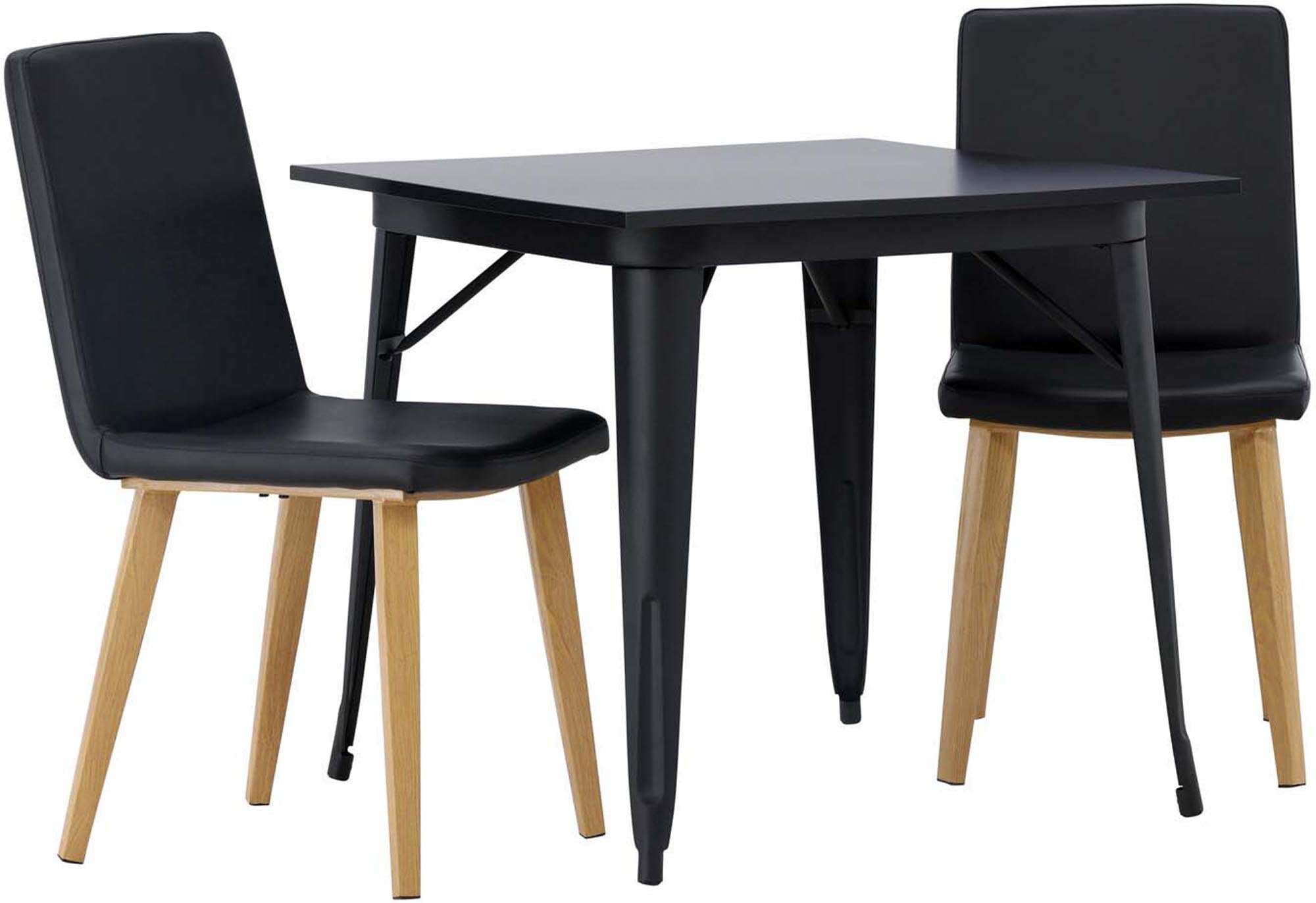 Tempe Esszimmerset + Today 80cm/2St. in Schwarz, Natur präsentiert im Onlineshop von KAQTU Design AG. Esszimmerset ist von Venture Home