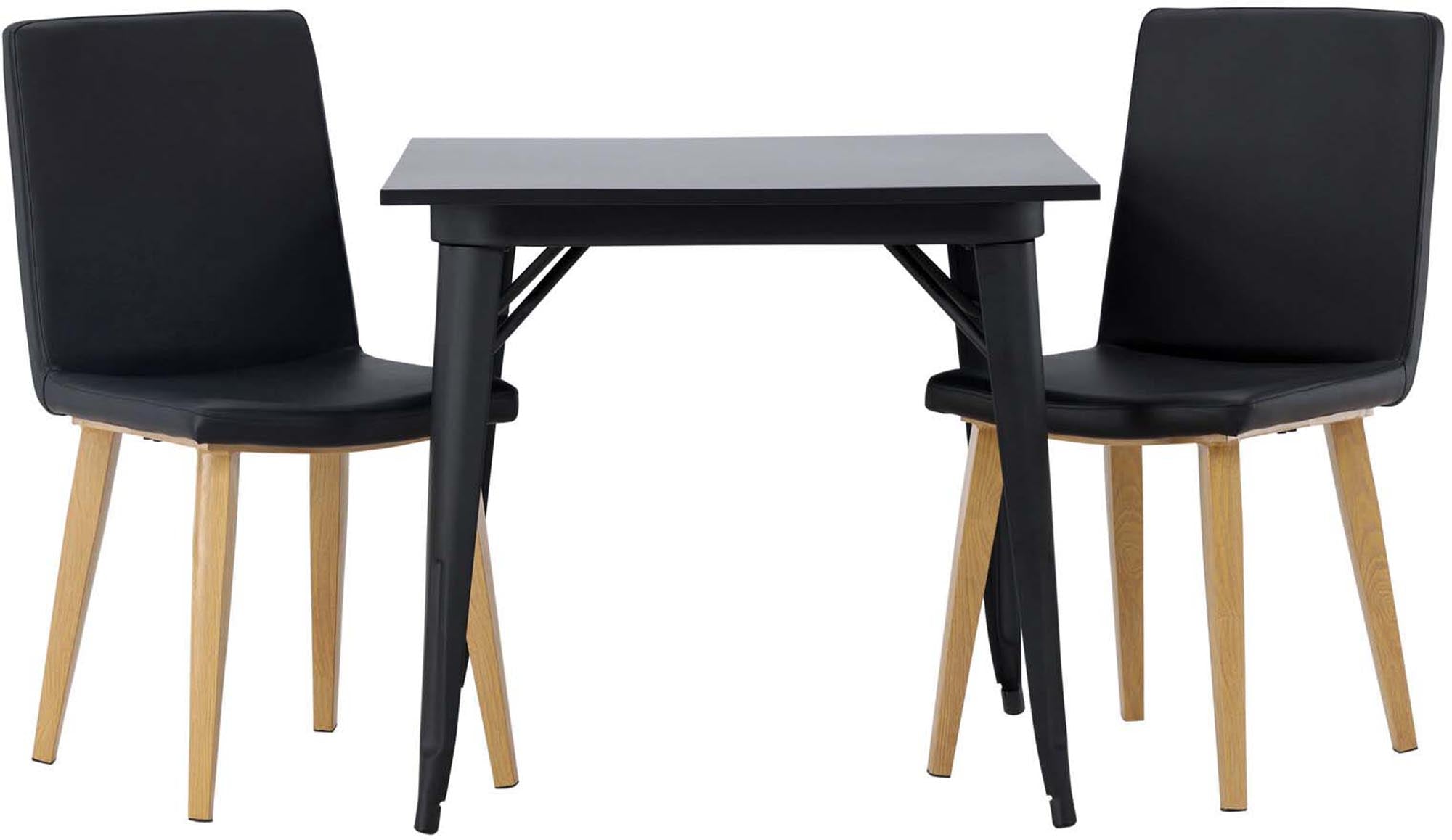 Tempe Esszimmerset + Today 80cm/2St. in Schwarz, Natur präsentiert im Onlineshop von KAQTU Design AG. Esszimmerset ist von Venture Home