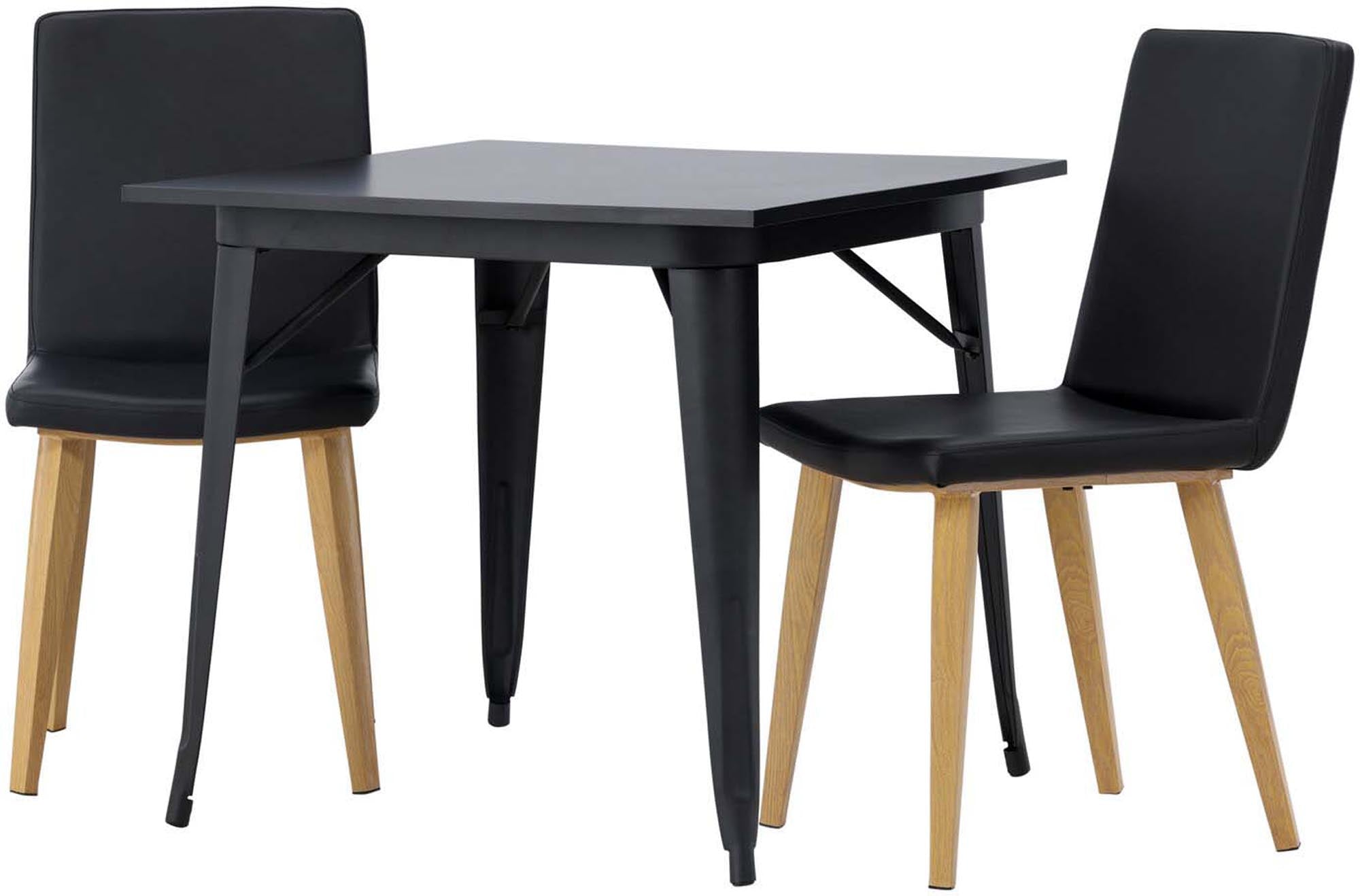 Tempe Esszimmerset + Today 80cm/2St. in Schwarz, Natur präsentiert im Onlineshop von KAQTU Design AG. Esszimmerset ist von Venture Home