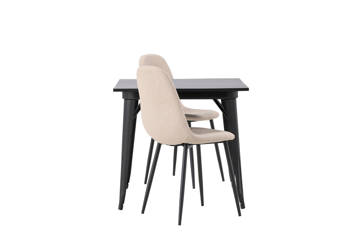 Tempe Esszimmerset + Polar 80cm/2St. in Beige, Schwarz präsentiert im Onlineshop von KAQTU Design AG. Esszimmerset ist von Venture Home