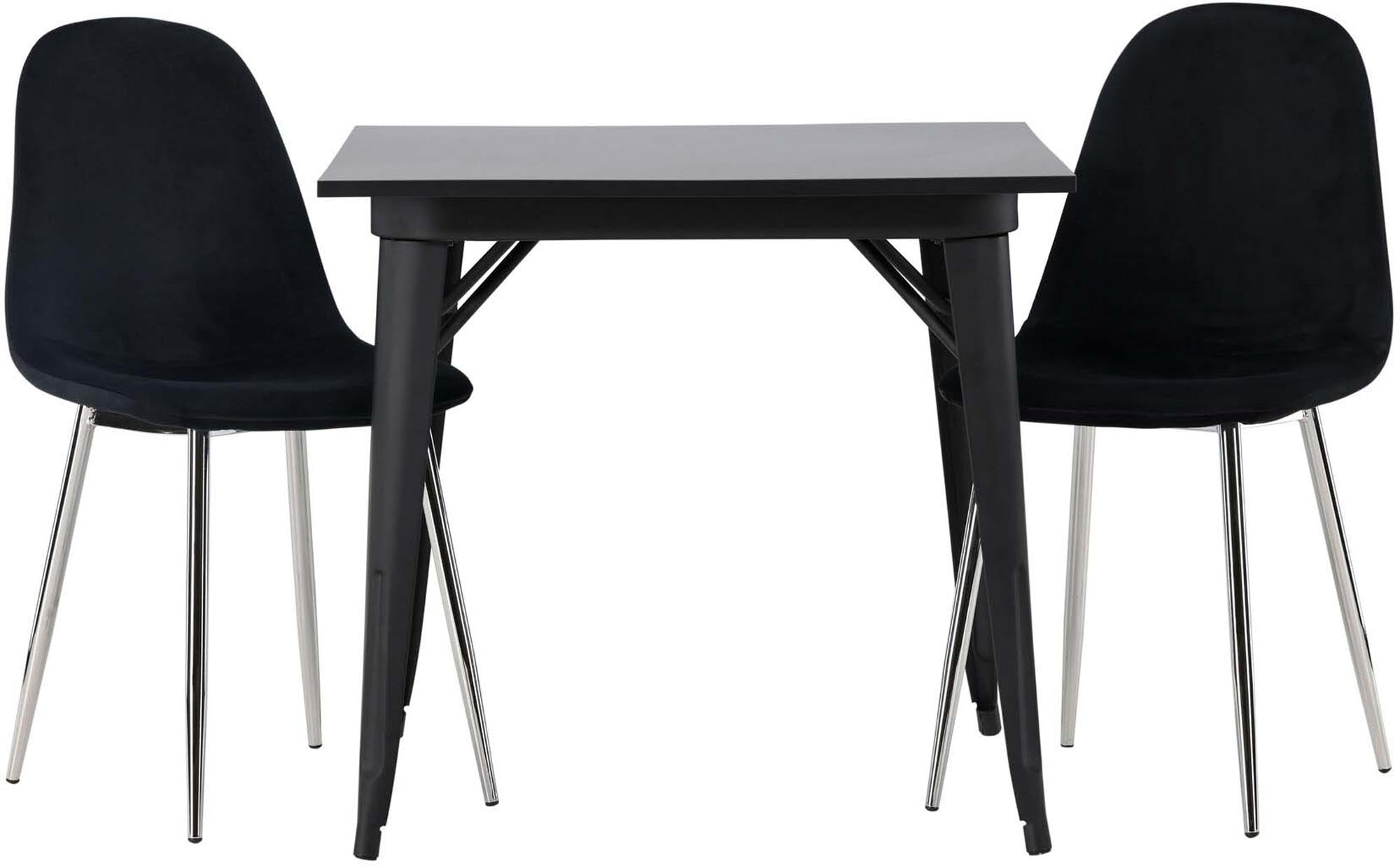 Stilvolles Esszimmerset Tempe mit 80cm Tisch und bequemen Polar-Stühlen. Ideal für gemütliche Abende und kleine Essbereiche.