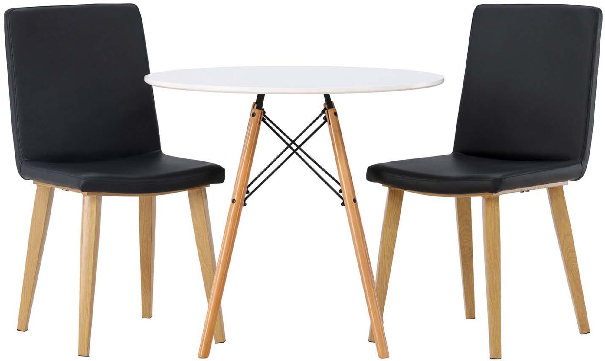 Danburi Esszimmerset + Today ⌀60cm/2St. in Schwarz, Natur präsentiert im Onlineshop von KAQTU Design AG. Esszimmerset ist von Venture Home