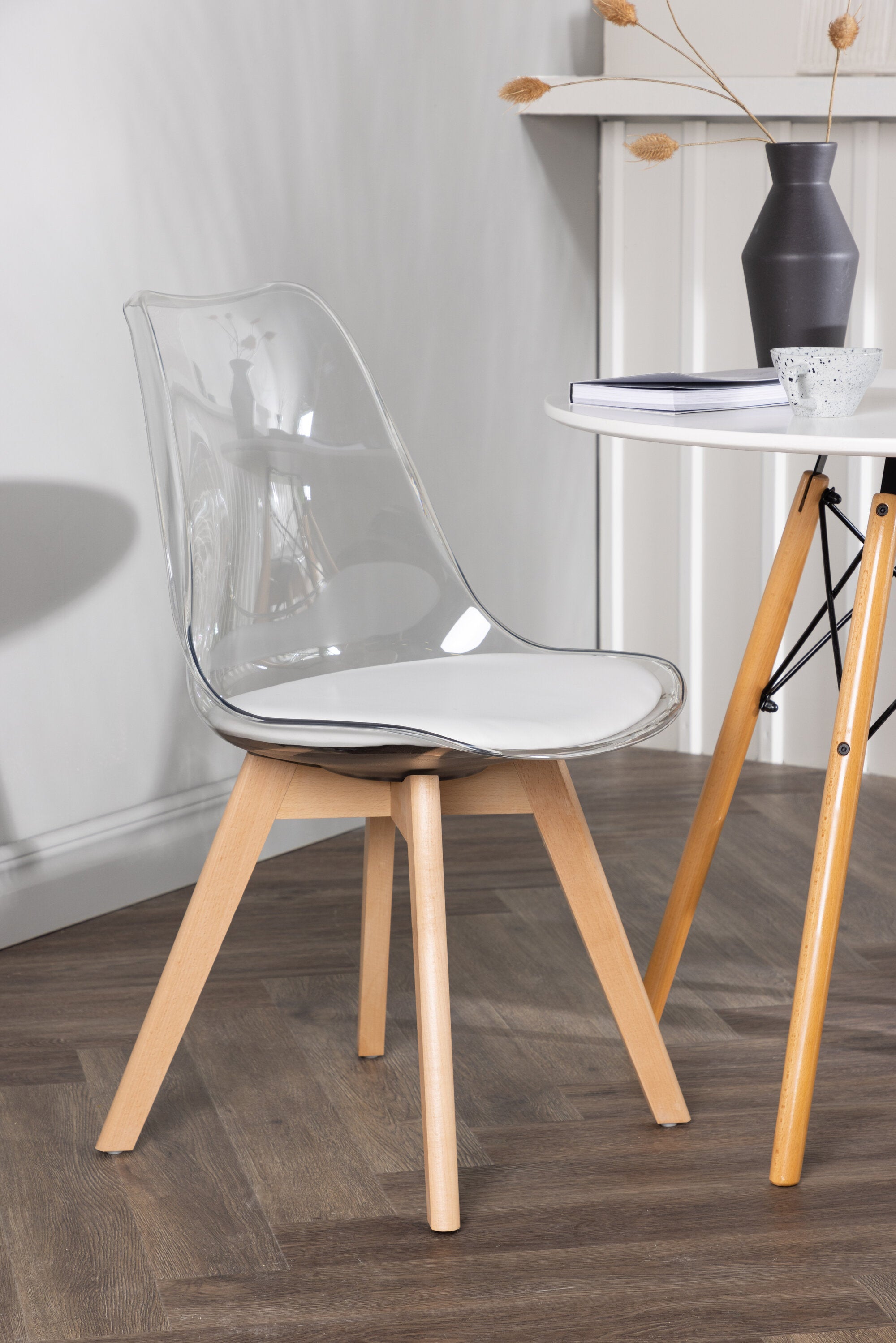 Danburi Esszimmerset + Edvin ⌀60cm/2St. in Natur,Transparent,Weiss präsentiert im Onlineshop von KAQTU Design AG. Esszimmerset ist von Venture Home