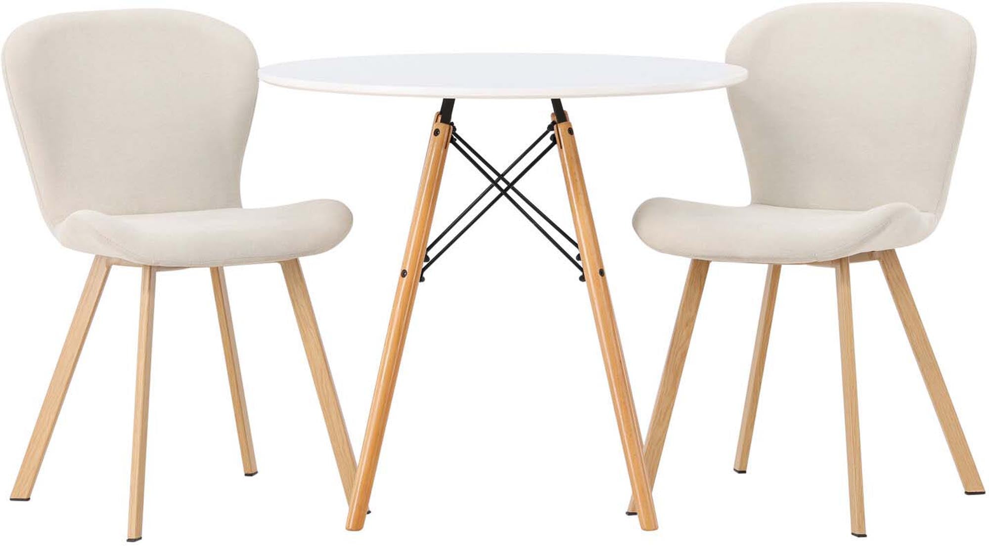 Stilvolles Danburi Esszimmerset mit rundem Lilja Tisch für Ihr Zuhause.