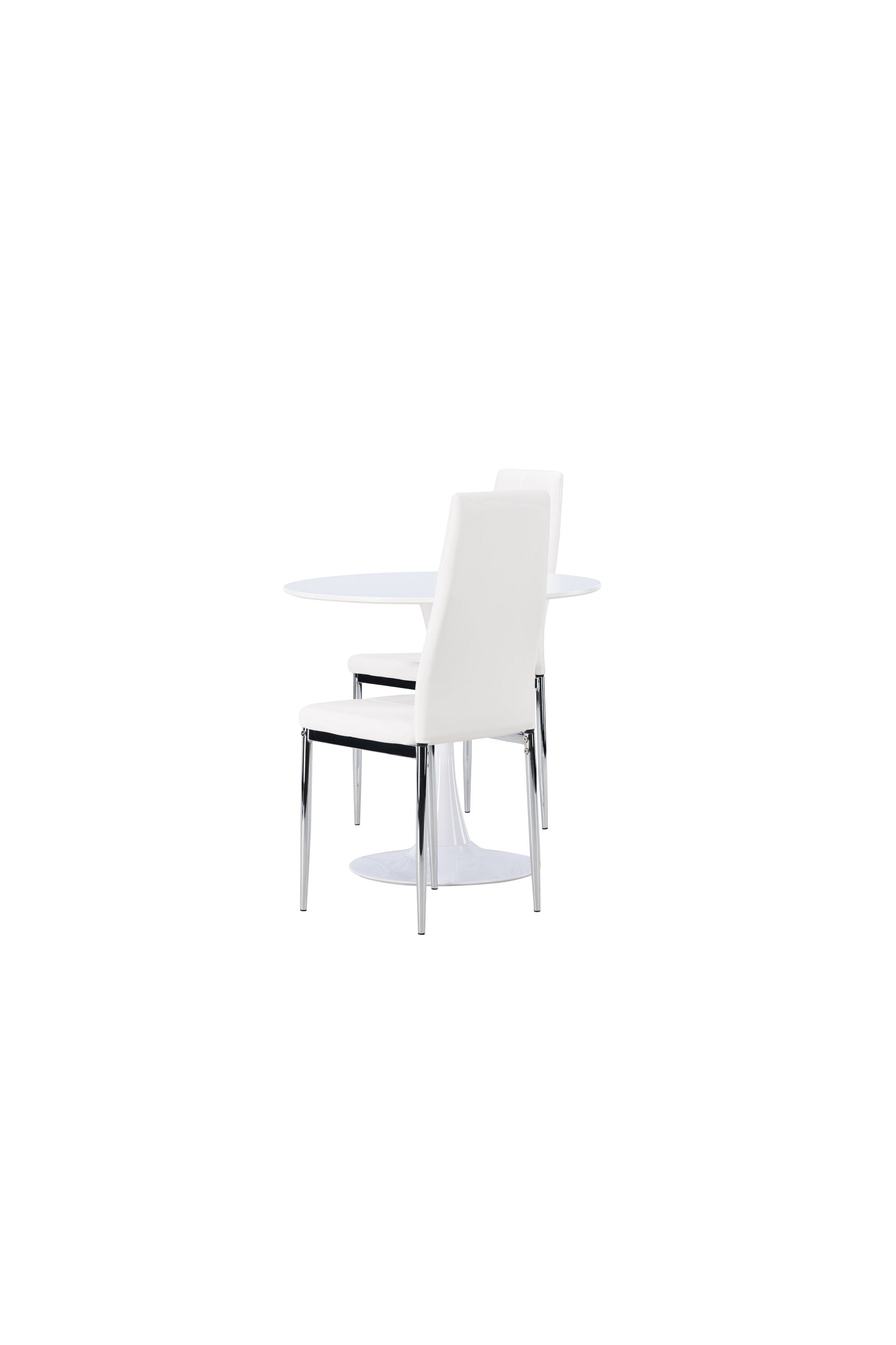 Hamden Esszimmerset + Pastill ⌀80cm/2St. in Silber Weiss präsentiert im Onlineshop von KAQTU Design AG. Esszimmerset ist von Venture Home