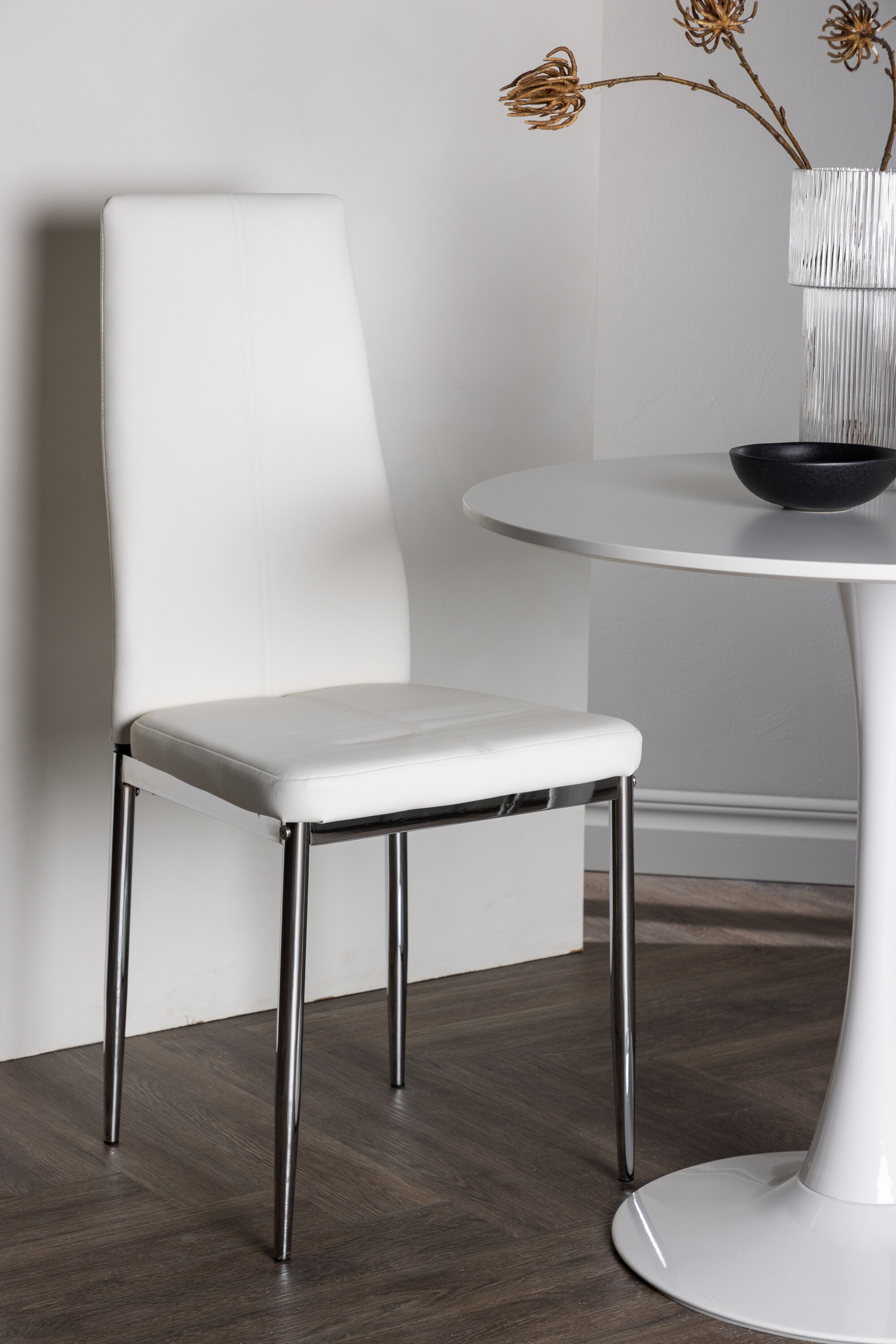 Hamden Esszimmerset + Pastill ⌀80cm/2St. in Silber Weiss präsentiert im Onlineshop von KAQTU Design AG. Esszimmerset ist von Venture Home