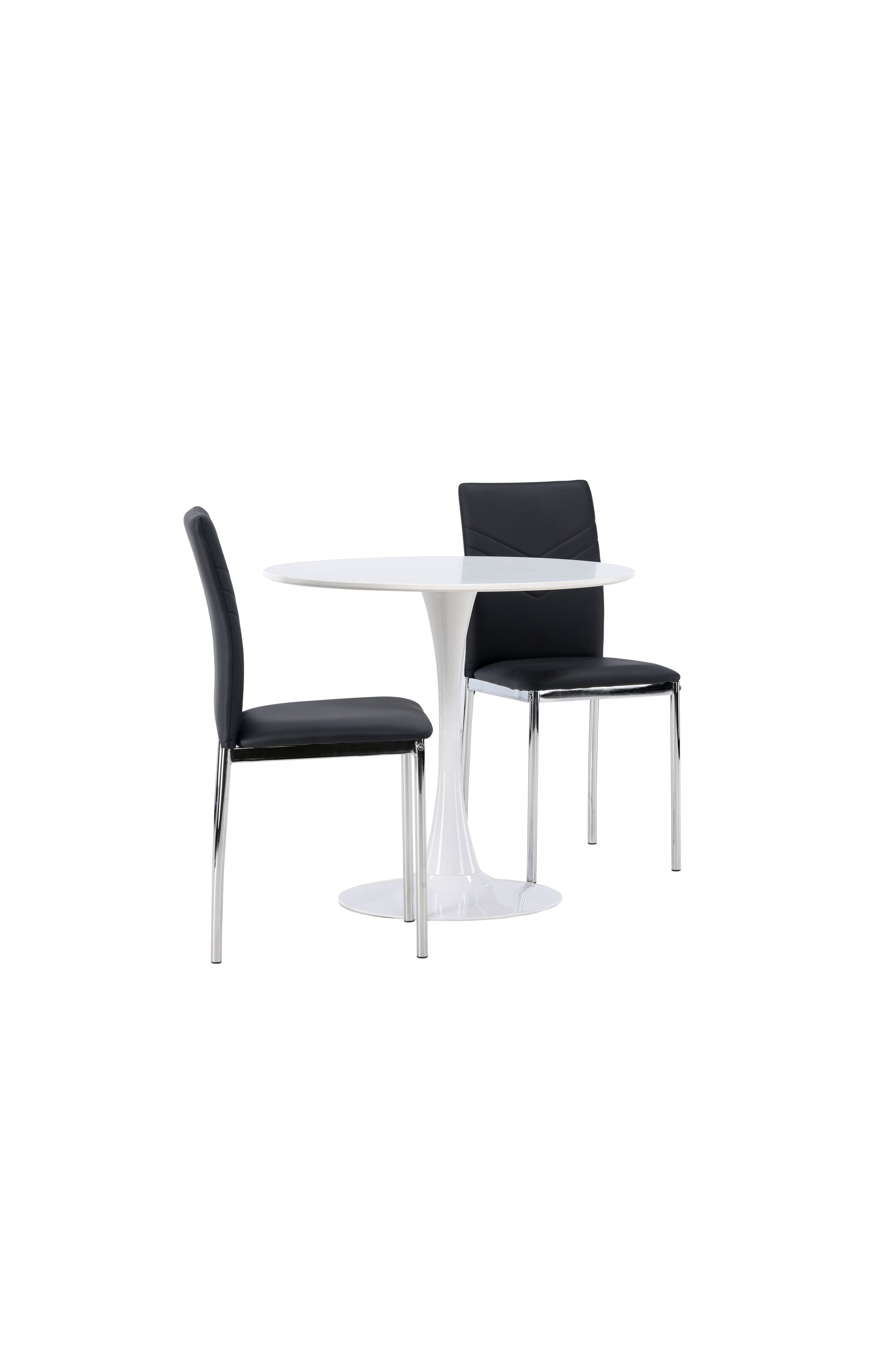 Hamden Esszimmerset + Lily ⌀80cm/2St. in Schwarzes Silber präsentiert im Onlineshop von KAQTU Design AG. Esszimmerset ist von Venture Home