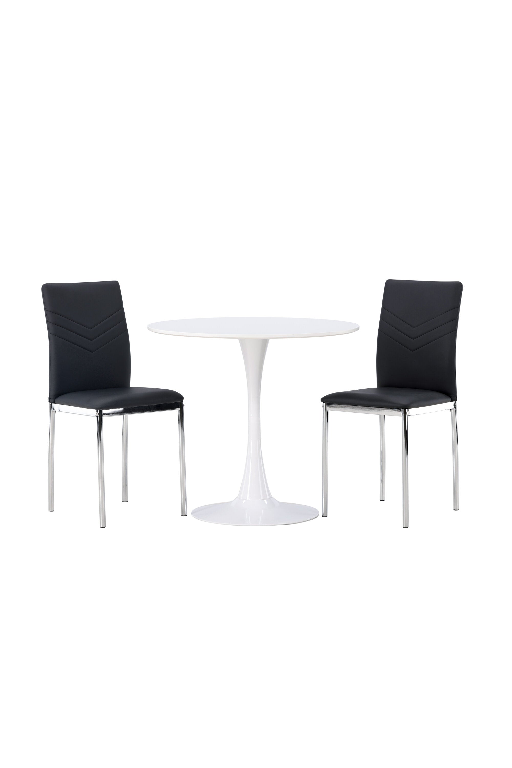 Hamden Esszimmerset + Lily ⌀80cm/2St. in Schwarzes Silber präsentiert im Onlineshop von KAQTU Design AG. Esszimmerset ist von Venture Home