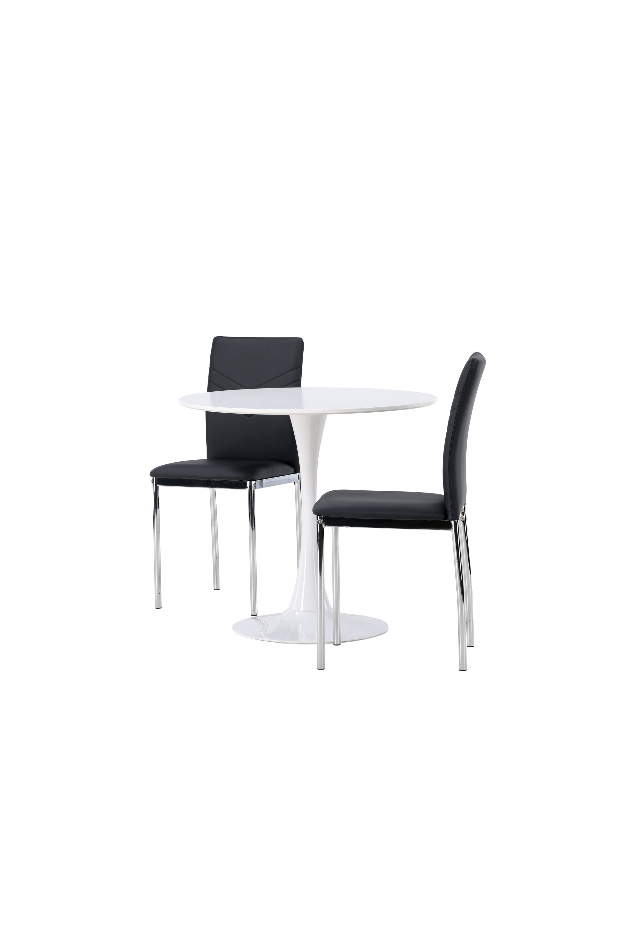 Hamden Esszimmerset + Lily ⌀80cm/2St. in Schwarzes Silber präsentiert im Onlineshop von KAQTU Design AG. Esszimmerset ist von Venture Home