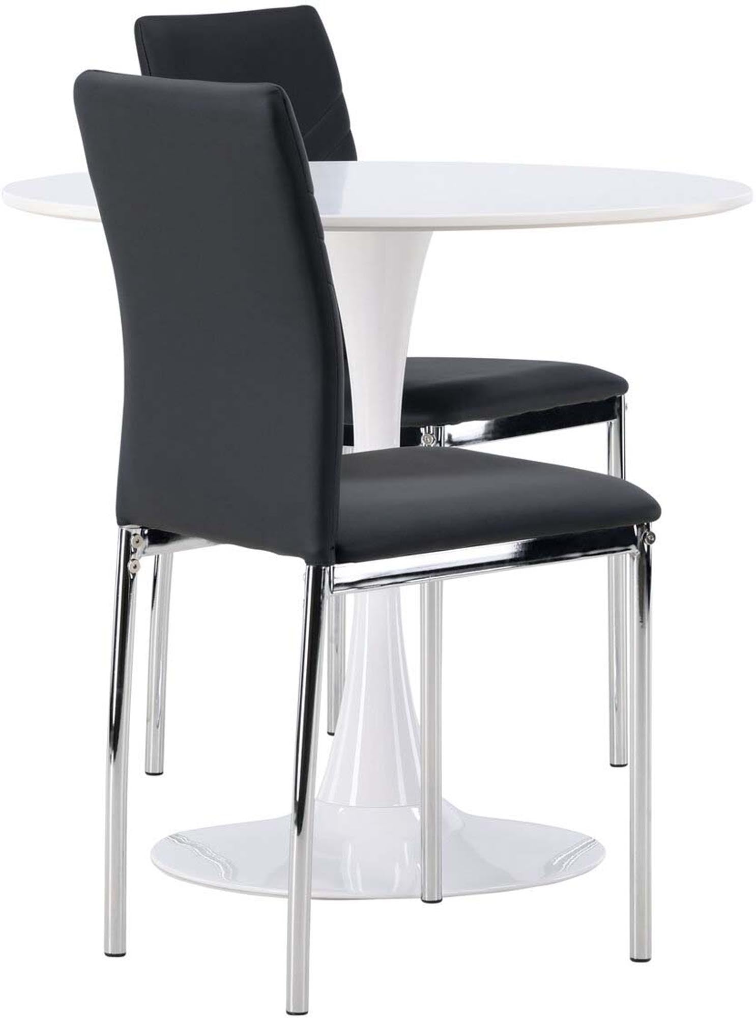 Entdecken Sie das Hamden Esszimmerset + Lily von Venture Home: eleganter Esstisch und stilvolle Stühle für kleine Küchen und Essbereiche.