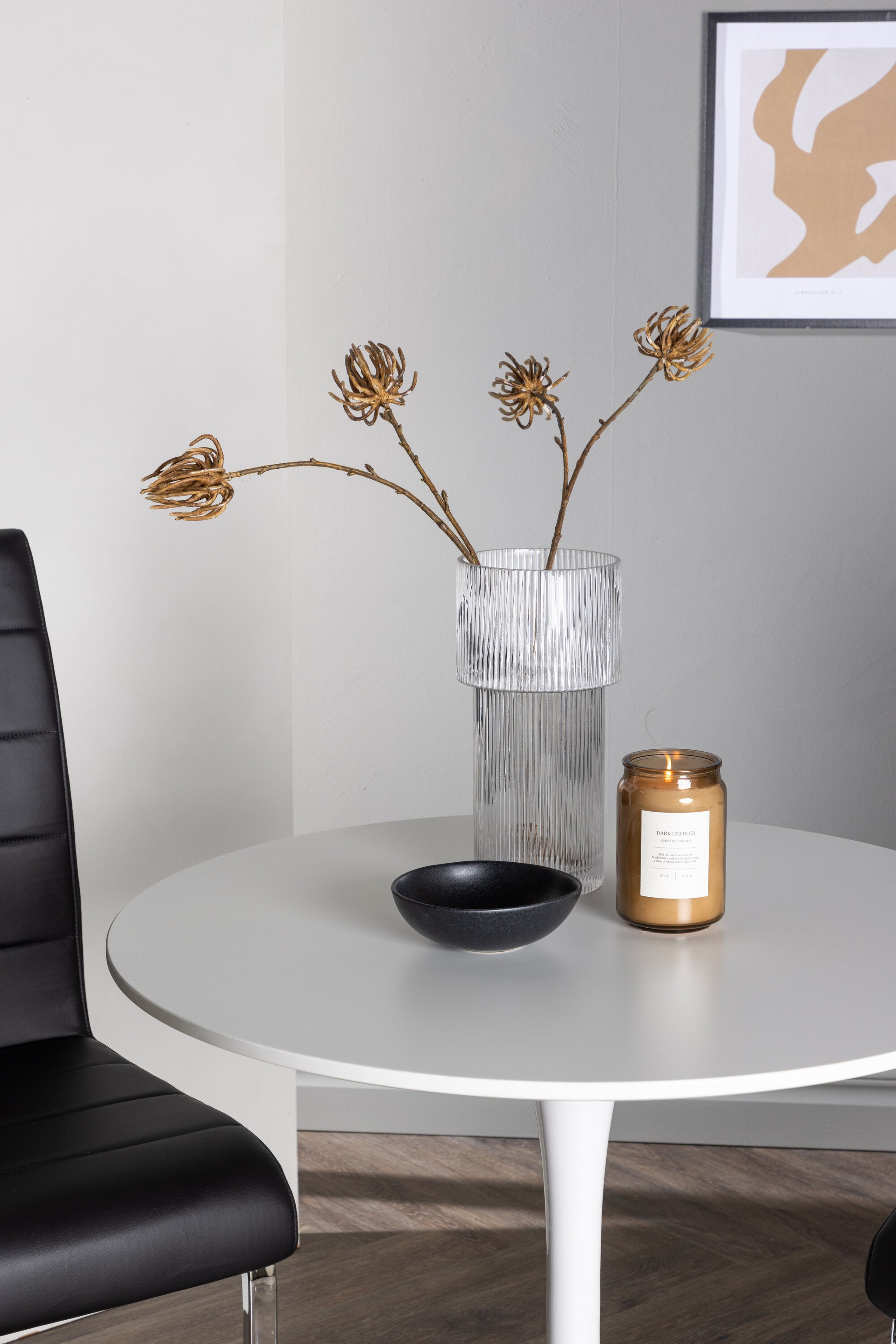 Hamden Esszimmerset + Tempo ⌀80cm/2St. in Schwarzgrau präsentiert im Onlineshop von KAQTU Design AG. Esszimmerset ist von Venture Home