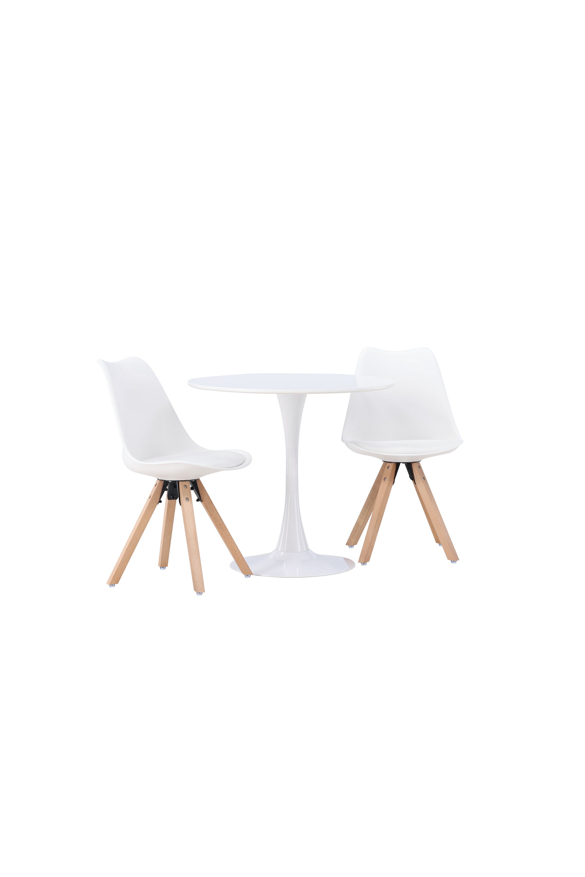 Hamden Esszimmerset + Zeno ⌀80cm/2St. in Natur, Weiss präsentiert im Onlineshop von KAQTU Design AG. Esszimmerset ist von Venture Home