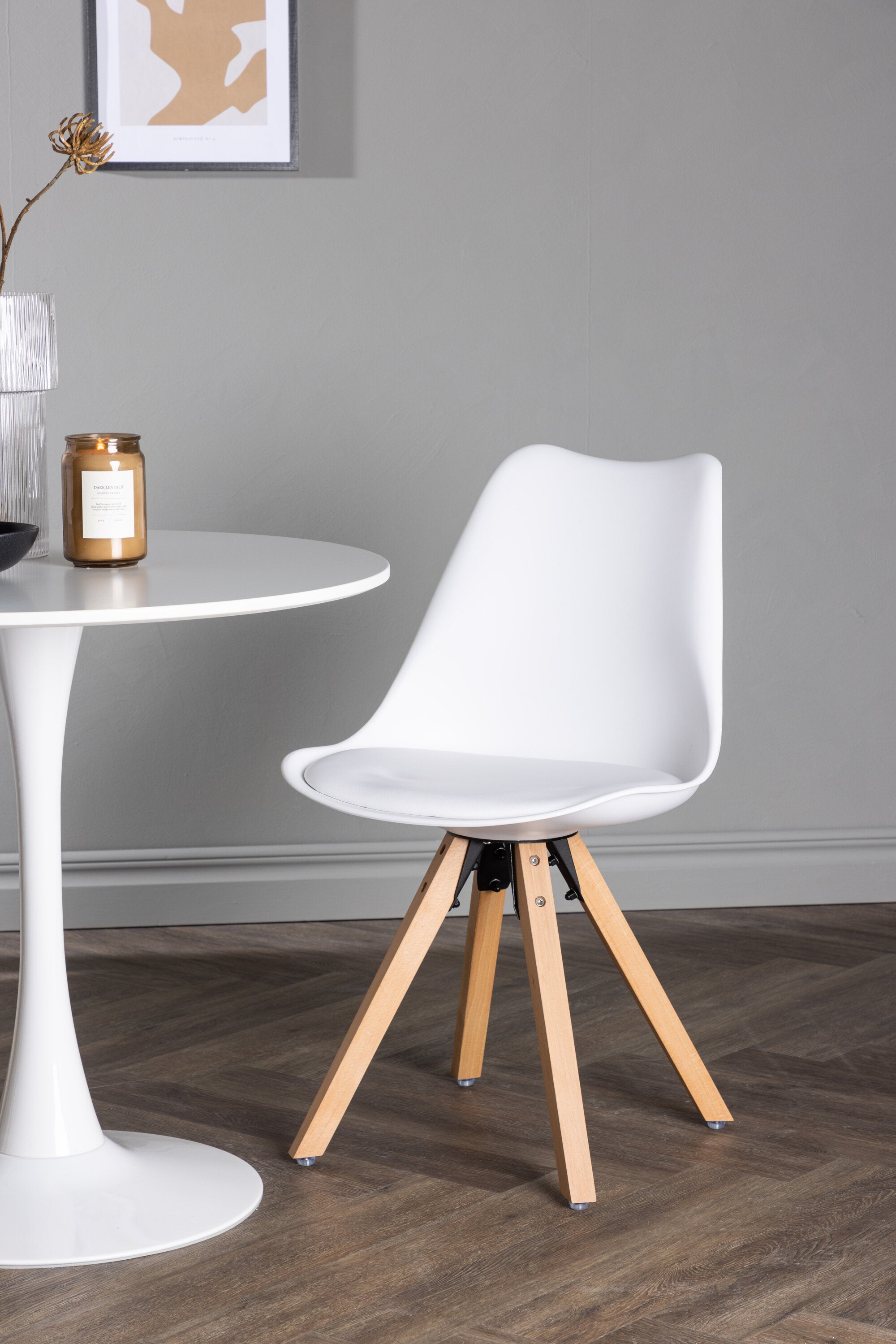 Hamden Esszimmerset + Zeno ⌀80cm/2St. in Natur, Weiss präsentiert im Onlineshop von KAQTU Design AG. Esszimmerset ist von Venture Home