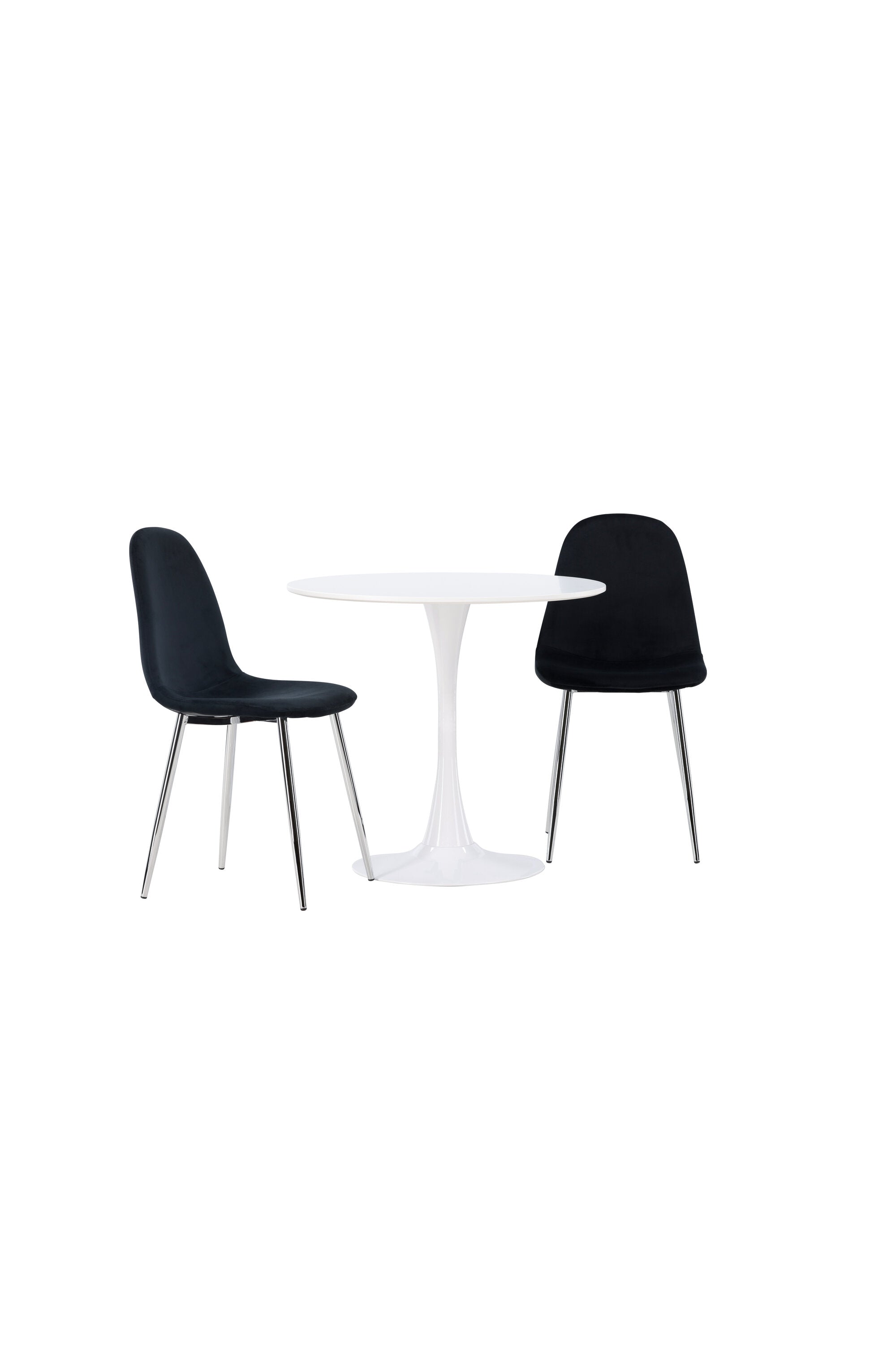 Hamden Esszimmerset + Polar ⌀80cm/2St. in Schwarzes Silber präsentiert im Onlineshop von KAQTU Design AG. Esszimmerset ist von Venture Home