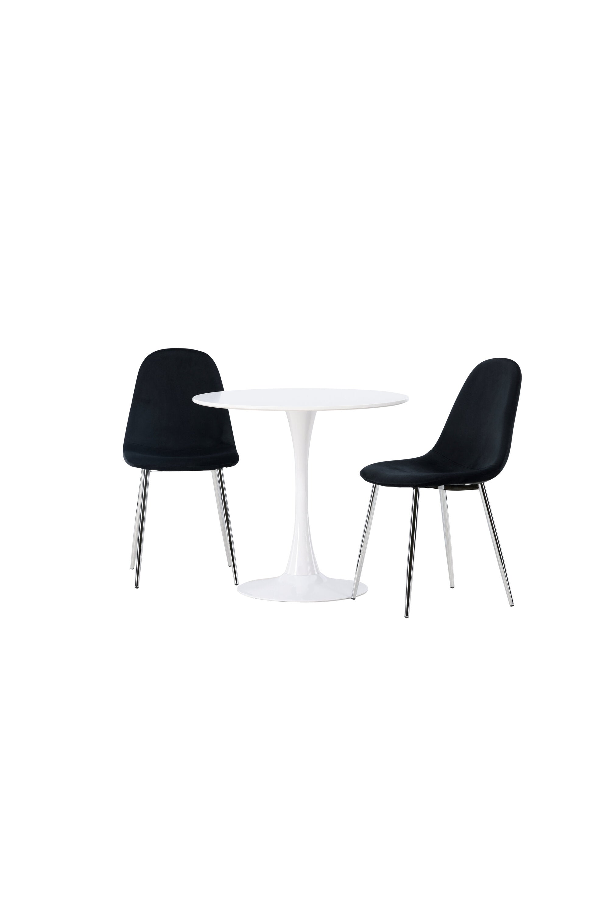 Hamden Esszimmerset + Polar ⌀80cm/2St. in Schwarzes Silber präsentiert im Onlineshop von KAQTU Design AG. Esszimmerset ist von Venture Home