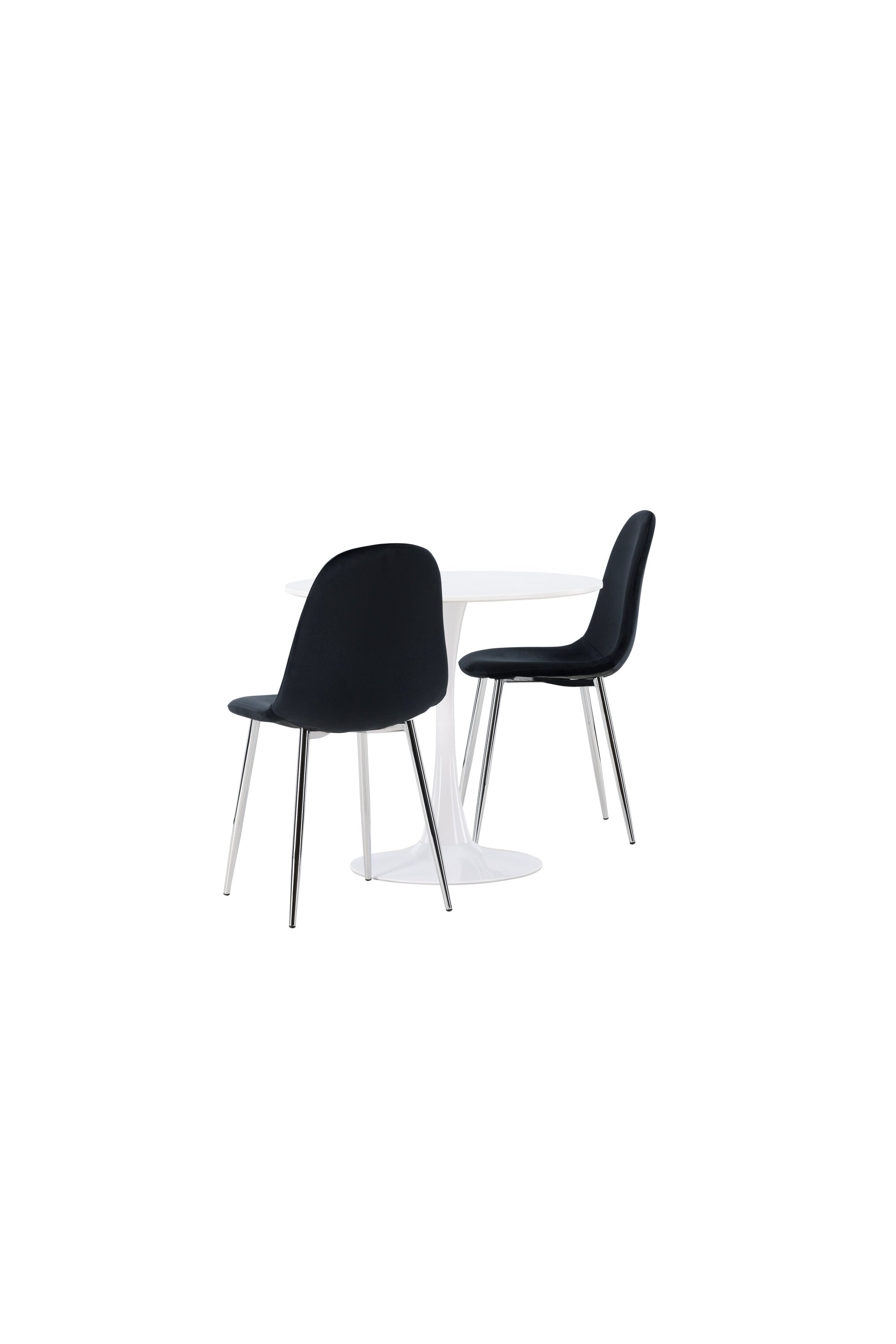 Hamden Esszimmerset + Polar ⌀80cm/2St. in Schwarzes Silber präsentiert im Onlineshop von KAQTU Design AG. Esszimmerset ist von Venture Home