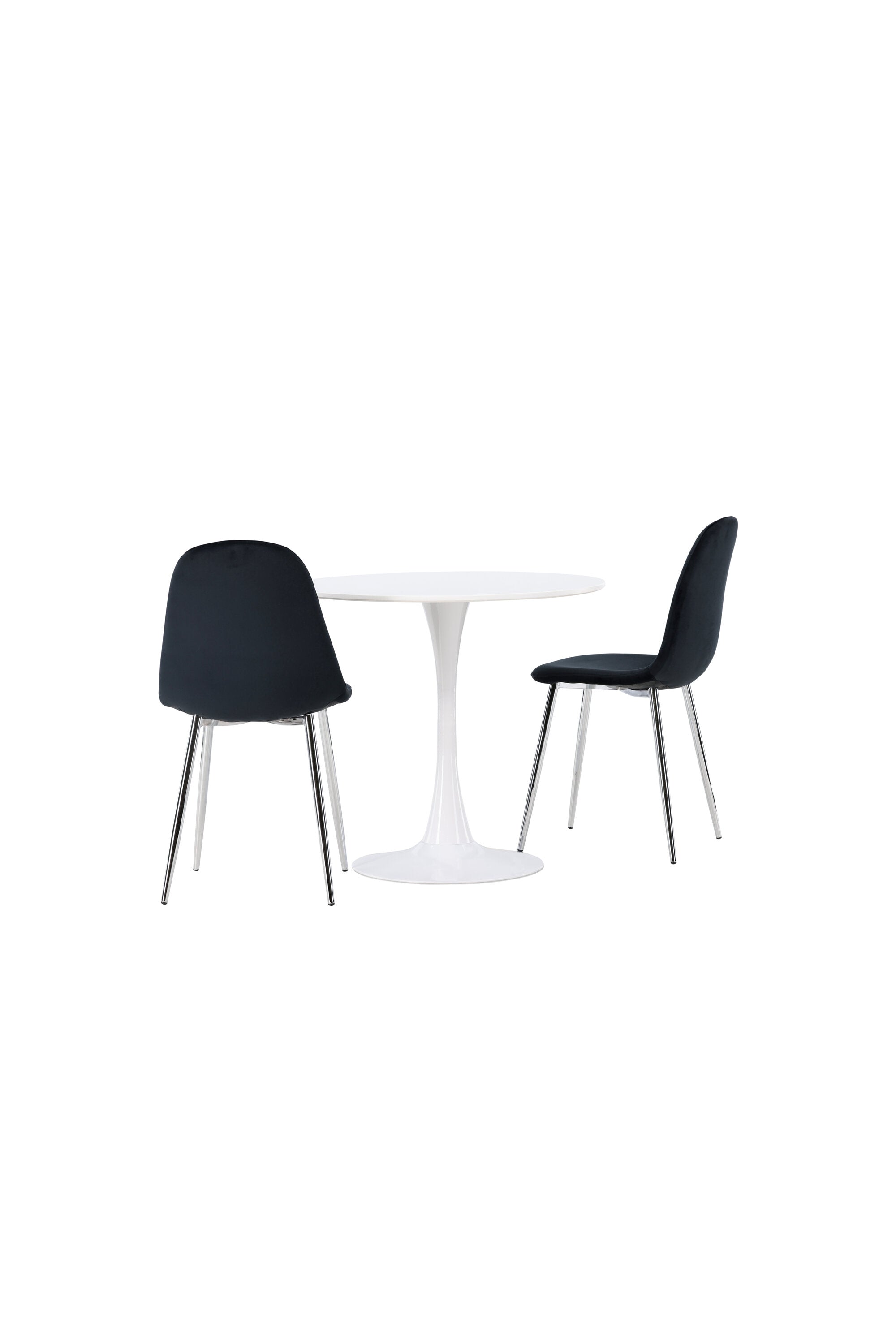 Hamden Esszimmerset + Polar ⌀80cm/2St. in Schwarzes Silber präsentiert im Onlineshop von KAQTU Design AG. Esszimmerset ist von Venture Home