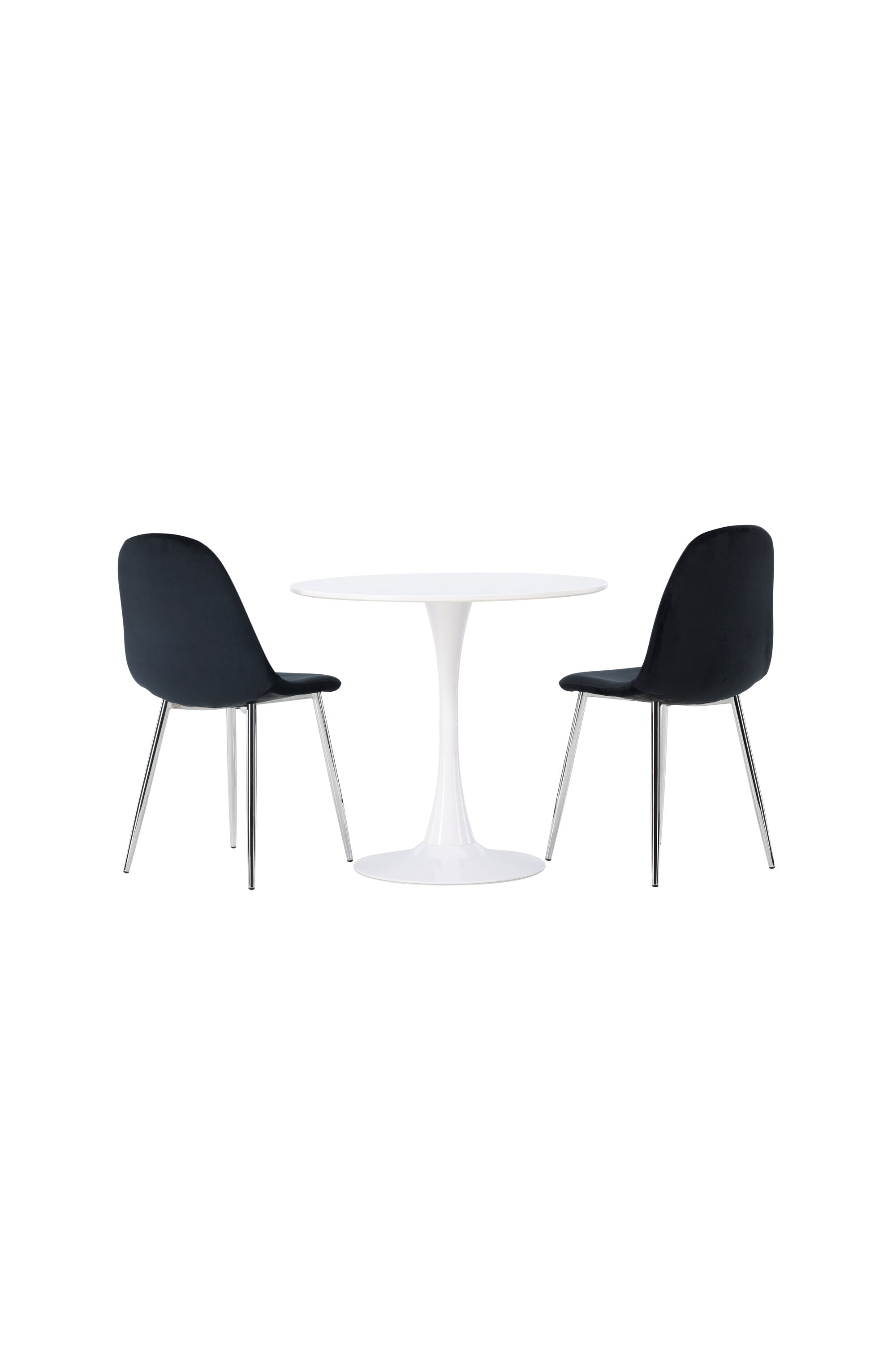 Hamden Esszimmerset + Polar ⌀80cm/2St. in Schwarzes Silber präsentiert im Onlineshop von KAQTU Design AG. Esszimmerset ist von Venture Home