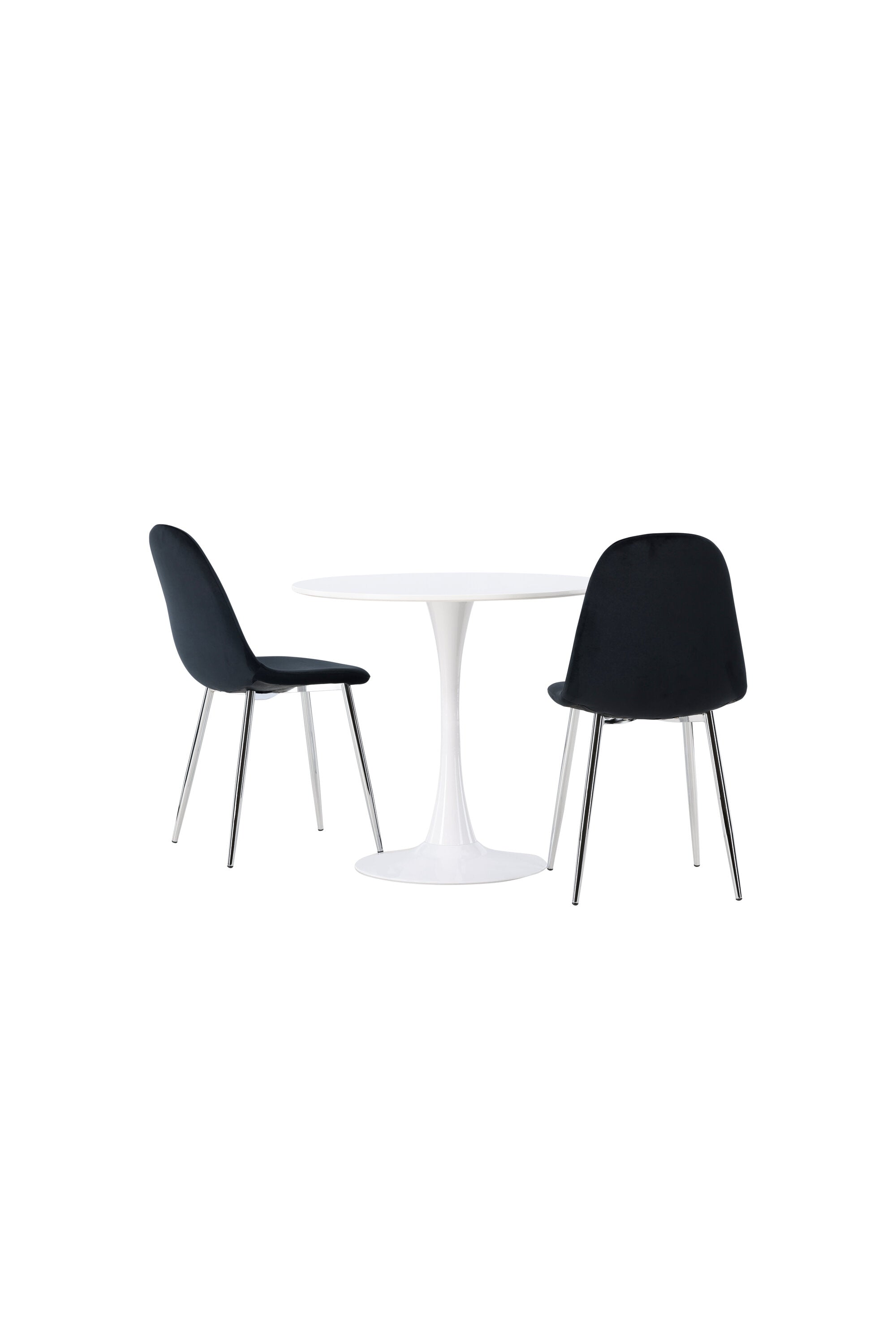 Hamden Esszimmerset + Polar ⌀80cm/2St. in Schwarzes Silber präsentiert im Onlineshop von KAQTU Design AG. Esszimmerset ist von Venture Home