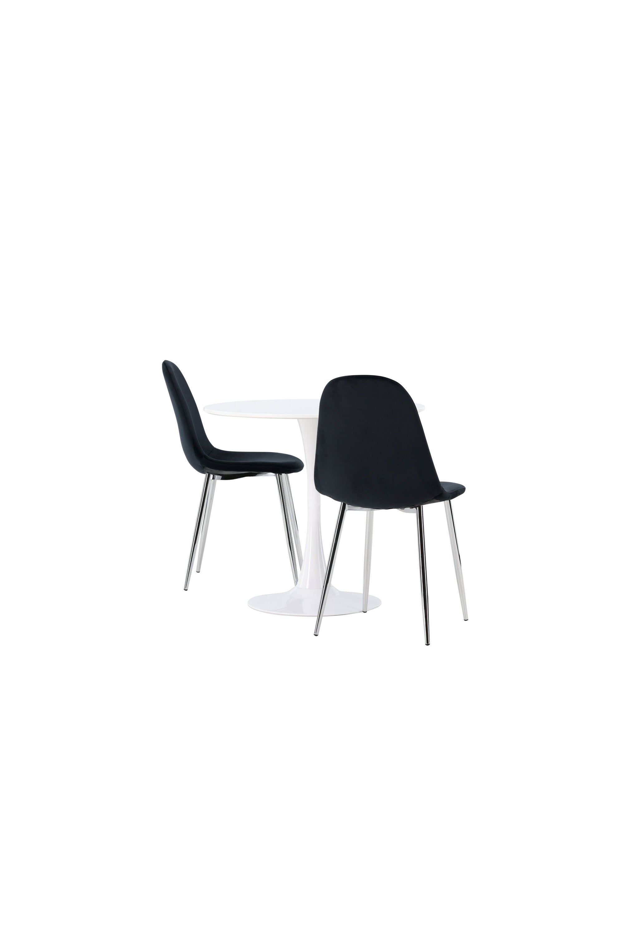 Hamden Esszimmerset + Polar ⌀80cm/2St. in Schwarzes Silber präsentiert im Onlineshop von KAQTU Design AG. Esszimmerset ist von Venture Home