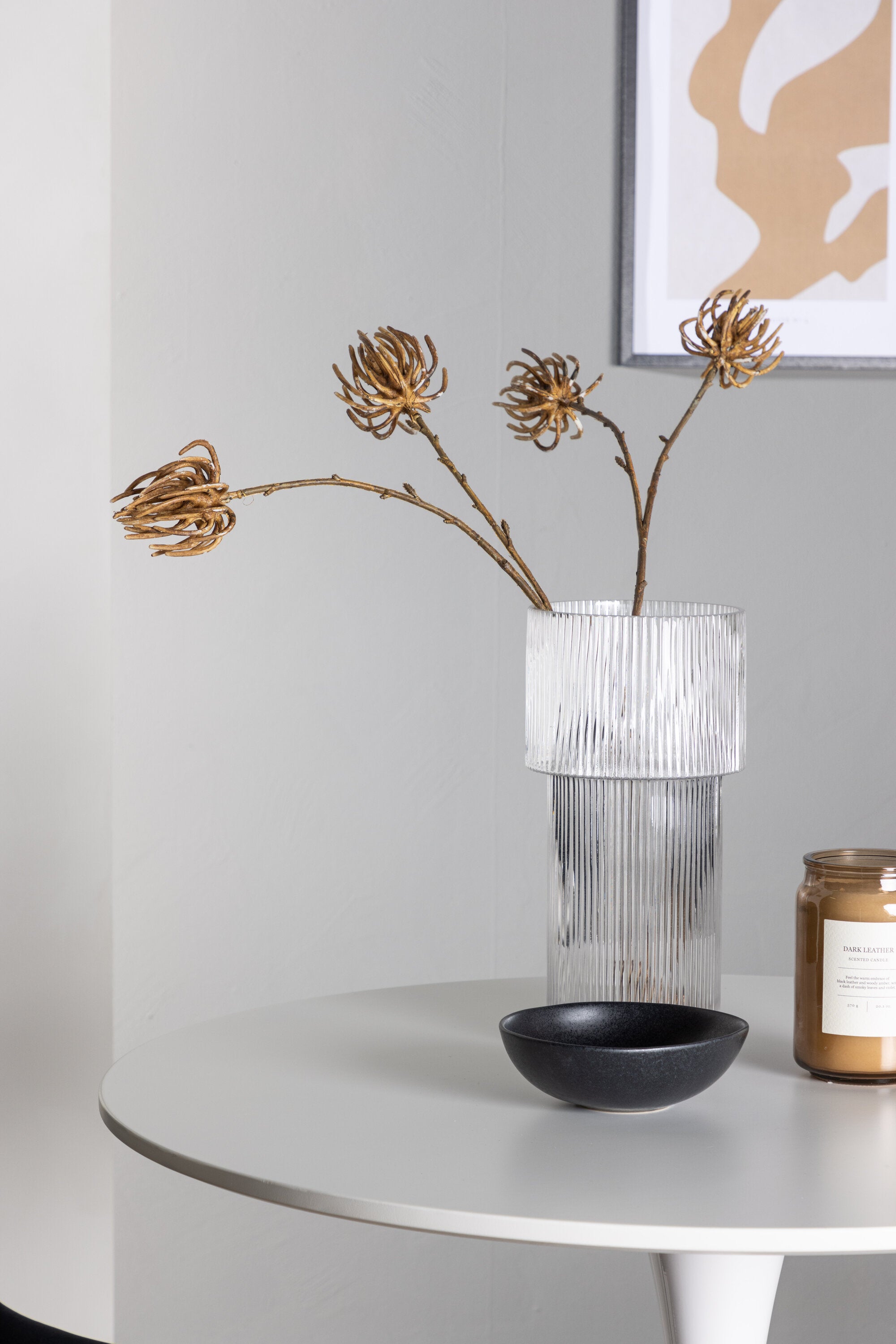 Hamden Esszimmerset + Polar ⌀80cm/2St. in Schwarzes Silber präsentiert im Onlineshop von KAQTU Design AG. Esszimmerset ist von Venture Home