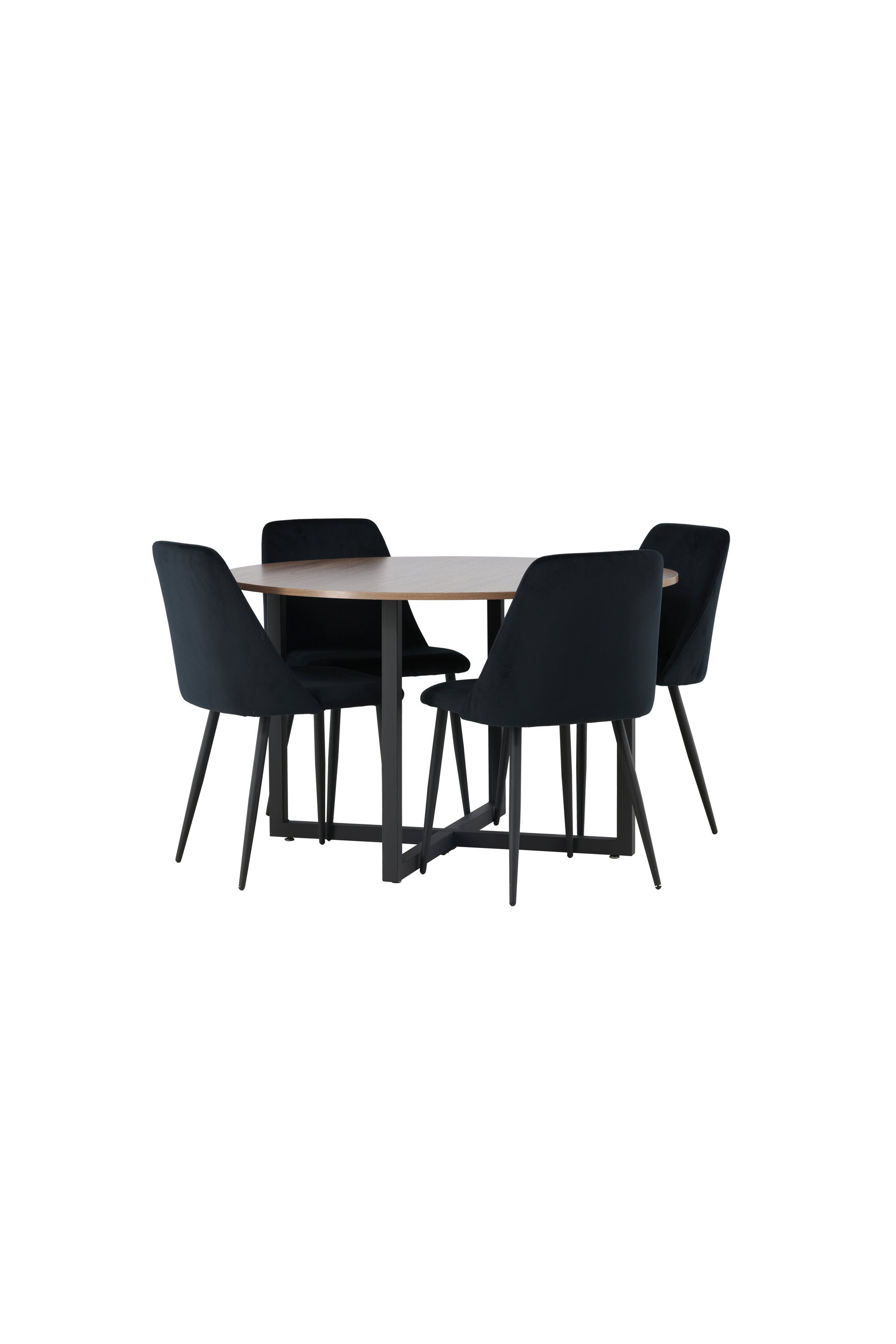 Durango Esszimmerset + Night ⌀120cm/4St. in Schwarz präsentiert im Onlineshop von KAQTU Design AG. Esszimmerset ist von Venture Home