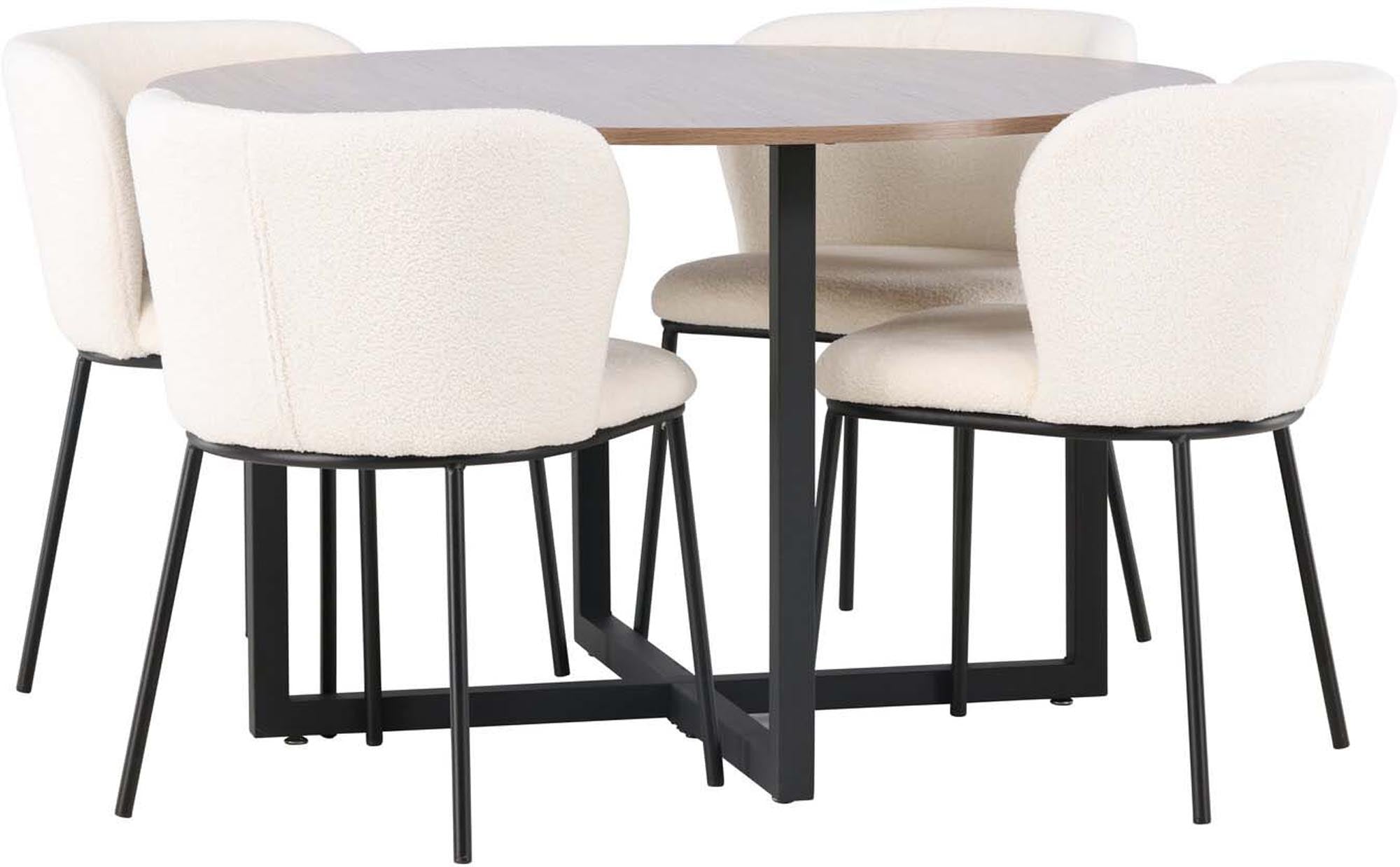 Elegantes Durango Esszimmerset mit Edina Stühlen. Perfekt für gesellige Runden und stilvolles Ambiente. Genießen Sie Komfort und zeitloses Design!