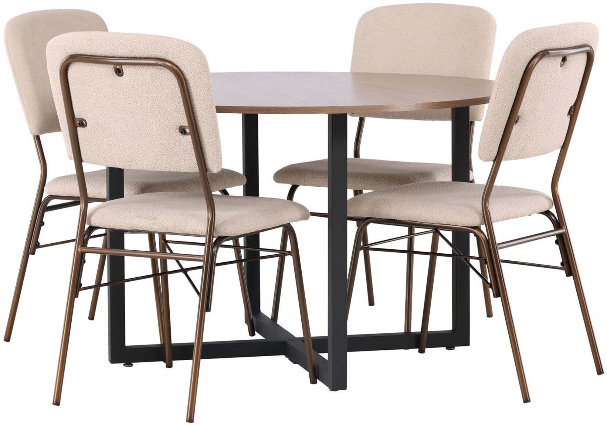 Durango Esszimmerset + Seda: Elegantes skandinavisches Design mit robusten Materialien. Ideal für gemütliche Essensrunden und stilvolle Akzente.