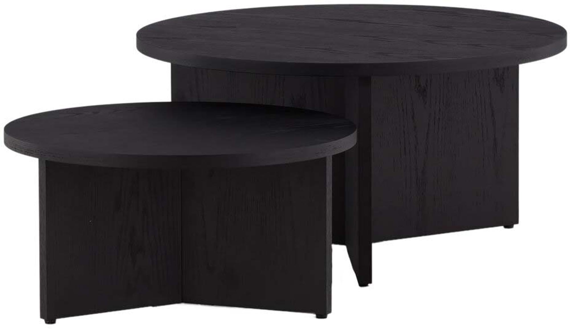 Stilvoller Saltö Coffee Tisch von Venture Home: Zwei runde Tische, robustes MDF, elegantes Design, vielseitig einsetzbar für jeden Raum.