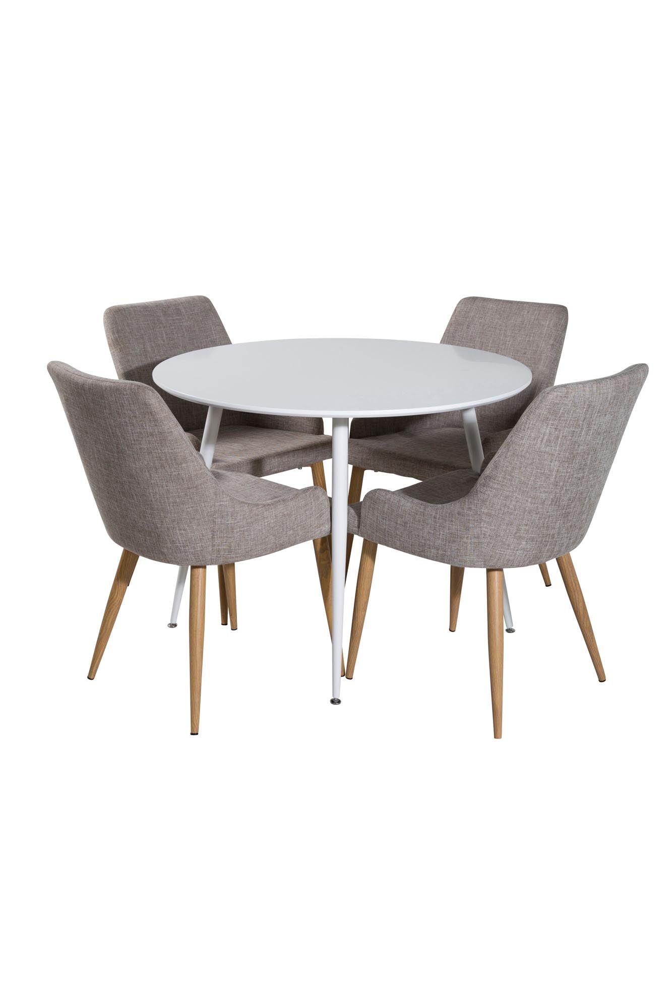 Esszimmer Set Plaza mit Stuhl Plaza in Weiss/Grau/Natur präsentiert im Onlineshop von KAQTU Design AG. Esszimmerset ist von Venture Home