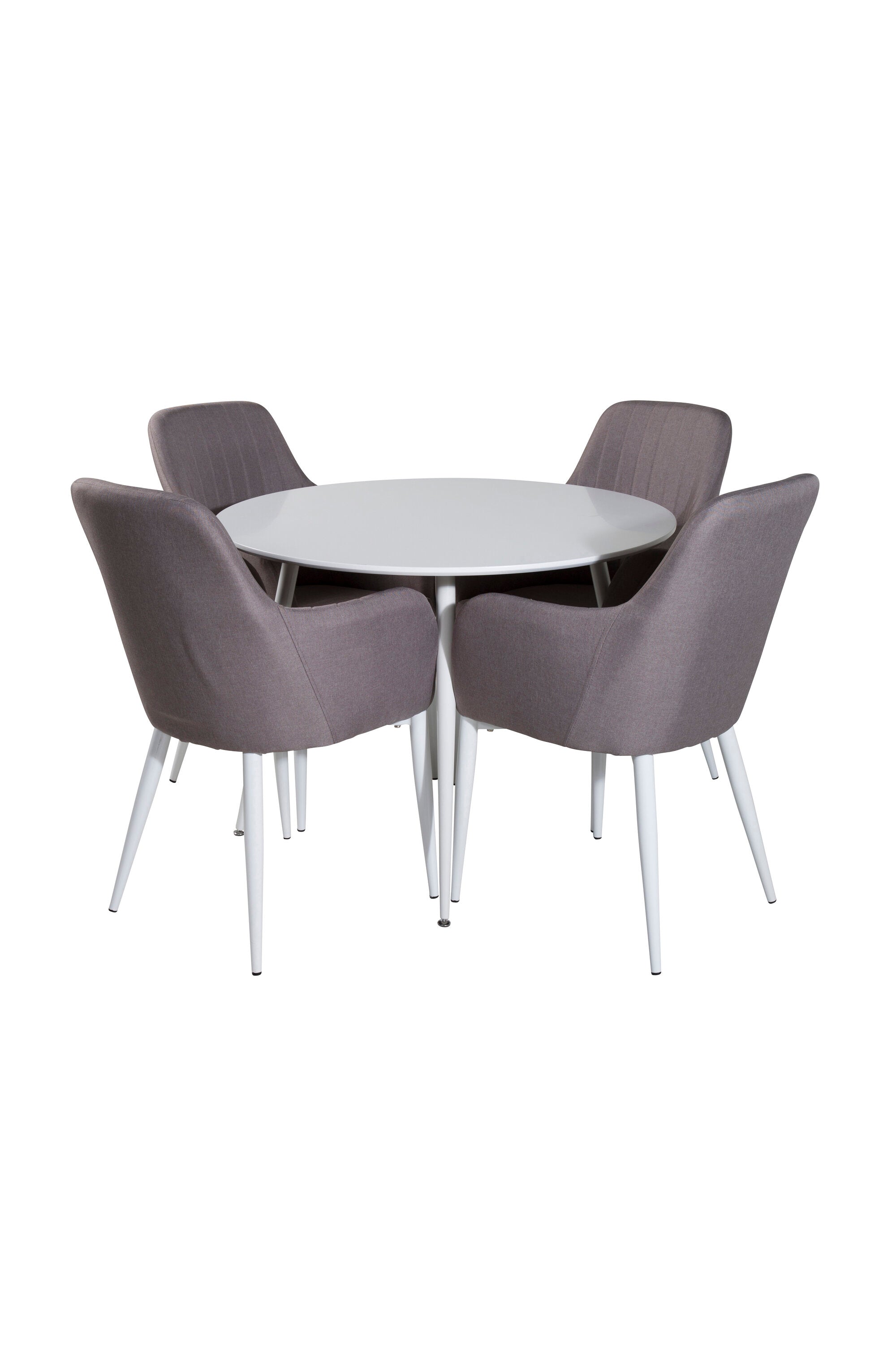 Esszimmer Set Plaza mit Stuhl Comfort in Weiss/Grau/Weiss präsentiert im Onlineshop von KAQTU Design AG. Esszimmerset ist von Venture Home