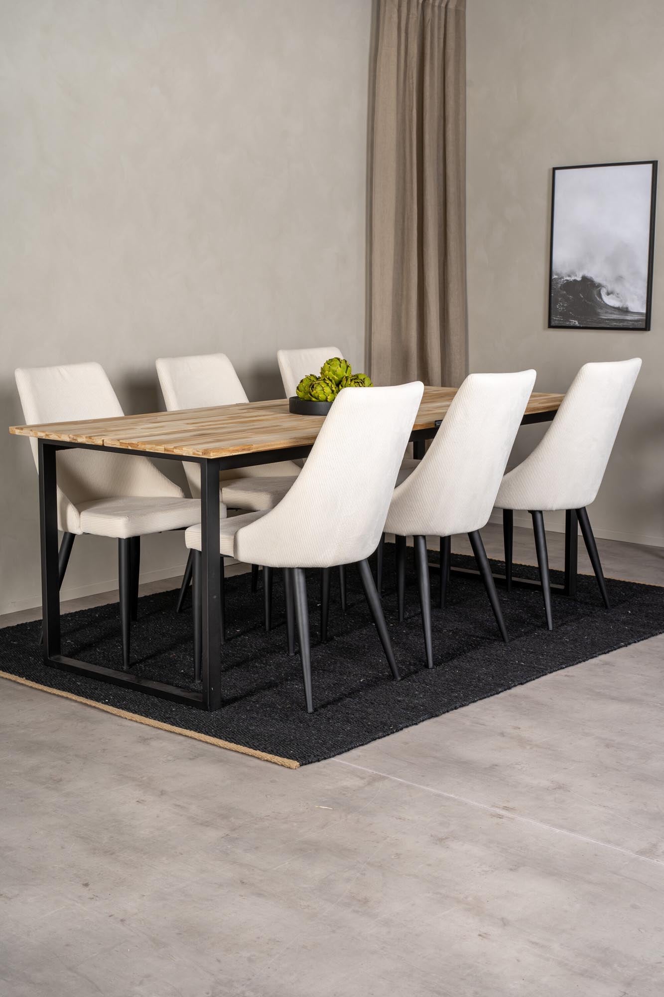 Modernes Cirebon Esszimmer Set mit edlen Leone Stühlen von Venture Home.