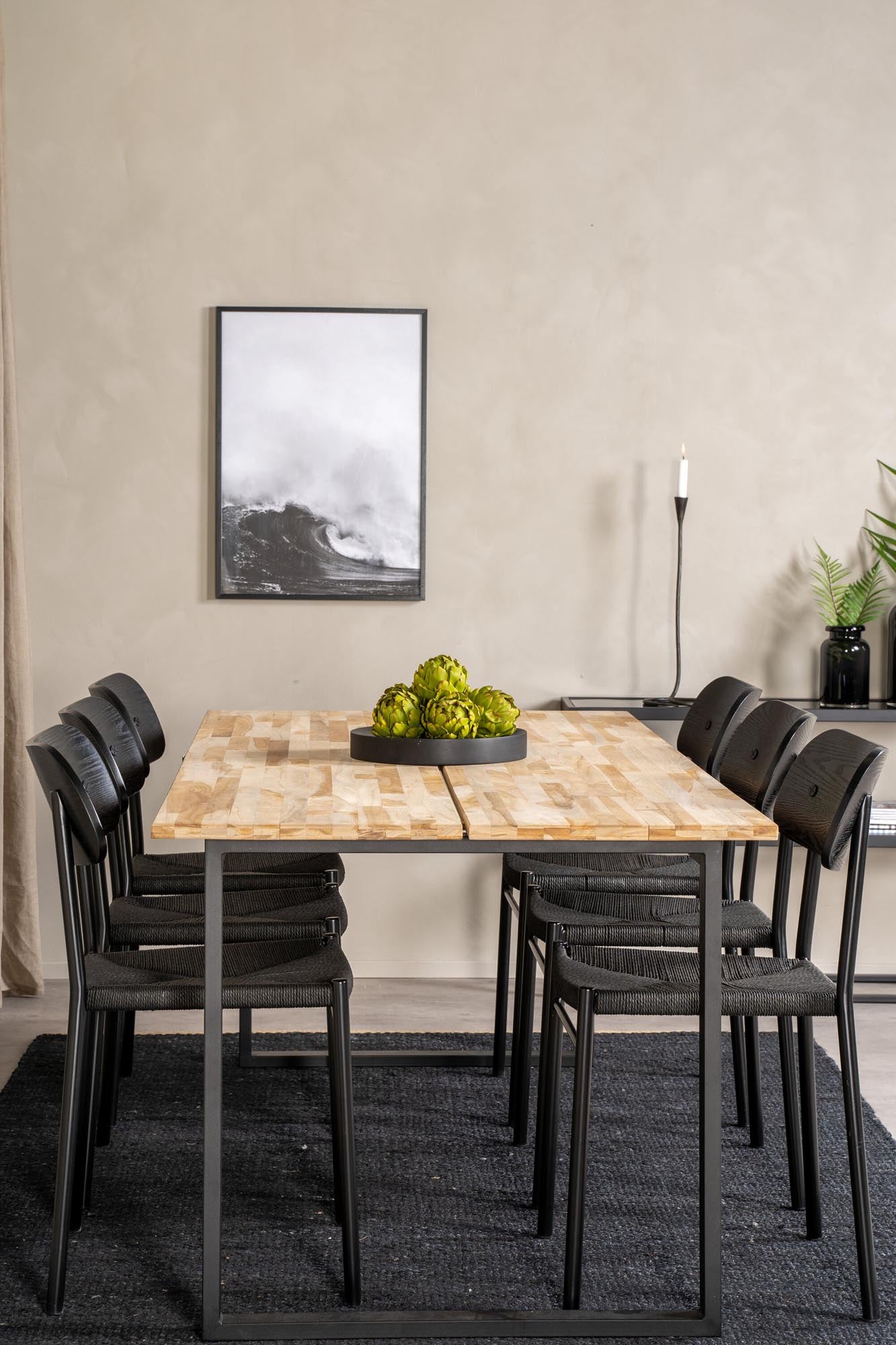Elegantes Esszimmer Set Cirebon mit Stuhl Polly von Venture Home.
