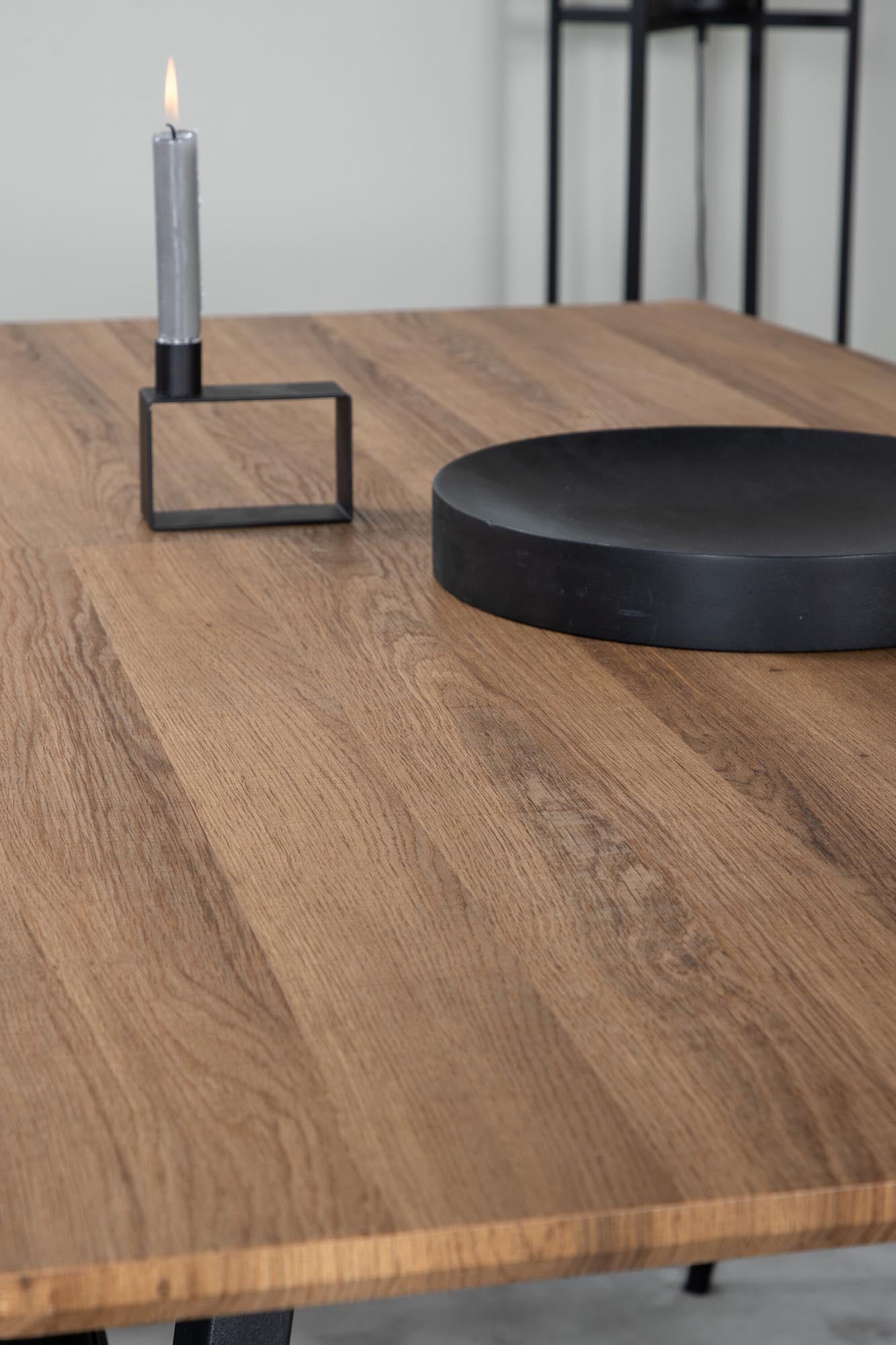 Esszimmer Set Inca mit Stuhl Comfort in Natur/Schwarz präsentiert im Onlineshop von KAQTU Design AG. Esszimmerset ist von Venture Home