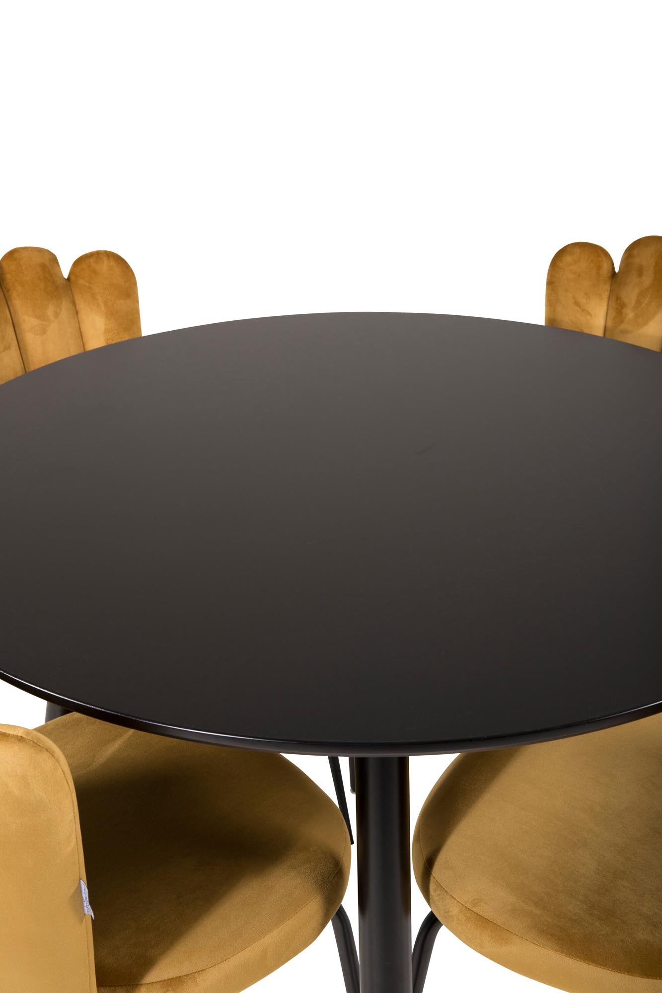 Esszimmer Set Plaza mit Stuhl Limhamn in Schwarz/Schwarz/Gelb präsentiert im Onlineshop von KAQTU Design AG. Esszimmerset ist von Venture Home