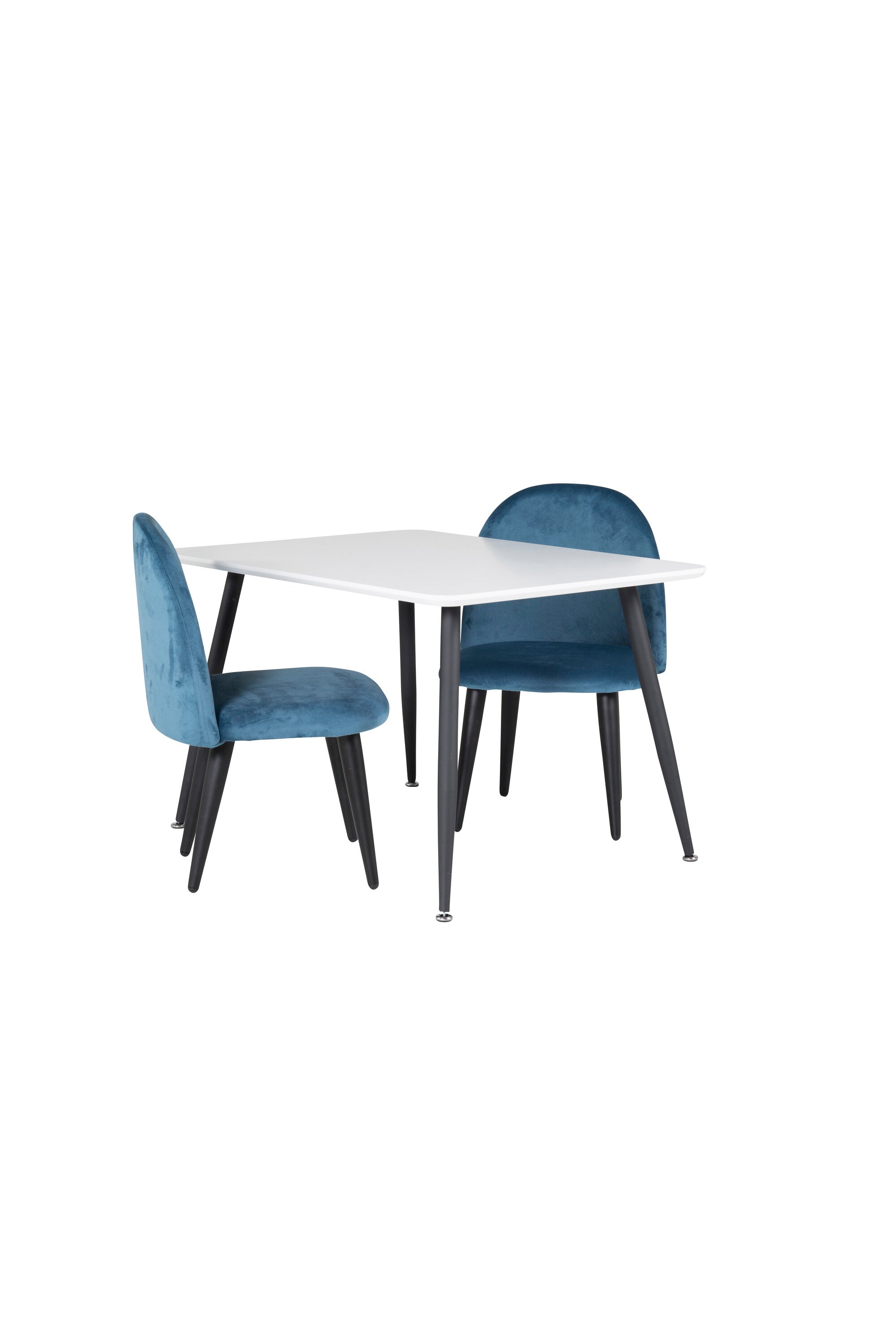 Elegantes Esszimmer Set Polar mit samtigen Velvet-Stühlen.