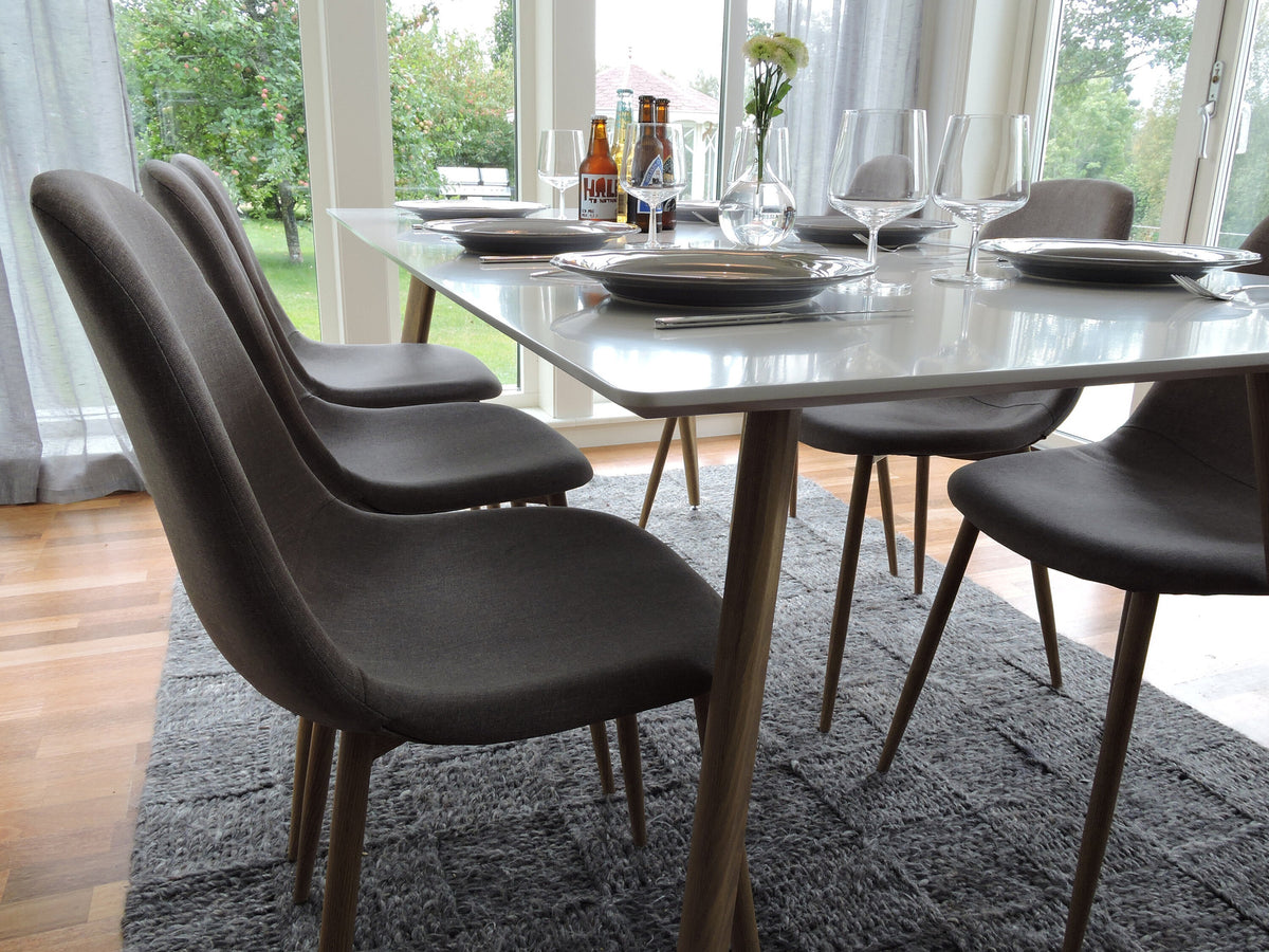 Esszimmer Set Polar mit Stuhl Polar in Weiss/Natur präsentiert im Onlineshop von KAQTU Design AG. Esszimmerset ist von Venture Home