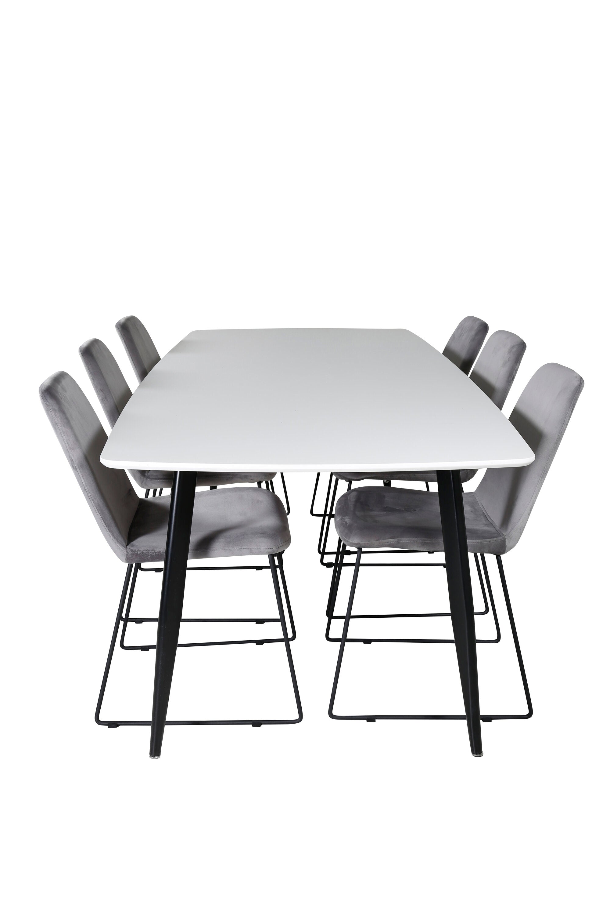 Modernes Esszimmer Set Polar: Eleganter Tisch & bequeme Muce Stühle von Venture Home, ideal für jeden Anlass.