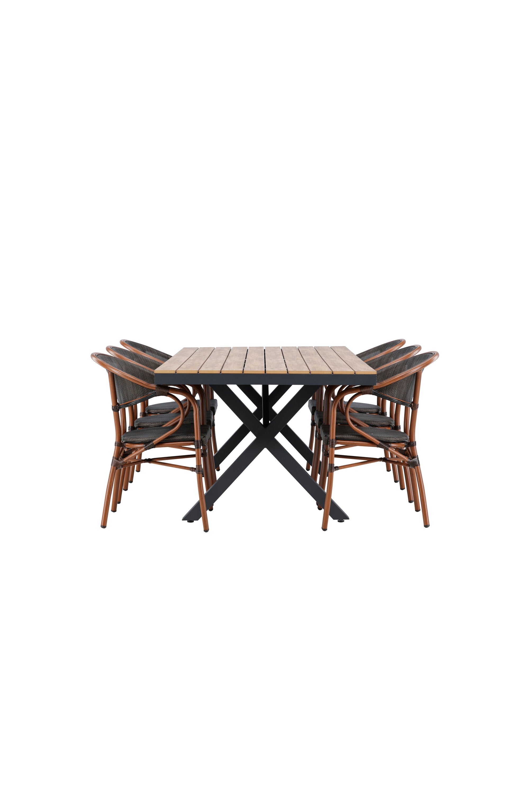 Garcia Gartentisch Set + Vila Real in Schwarz/Schwarz/Braun präsentiert im Onlineshop von KAQTU Design AG. Gartentischset ist von Venture Home