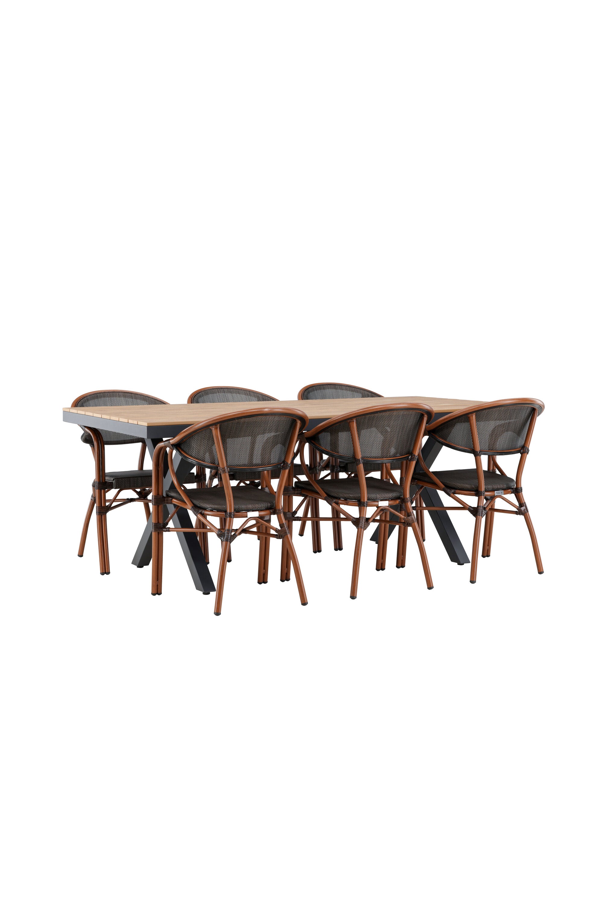 Garcia Gartentisch Set + Vila Real in Schwarz/Schwarz/Braun präsentiert im Onlineshop von KAQTU Design AG. Gartentischset ist von Venture Home