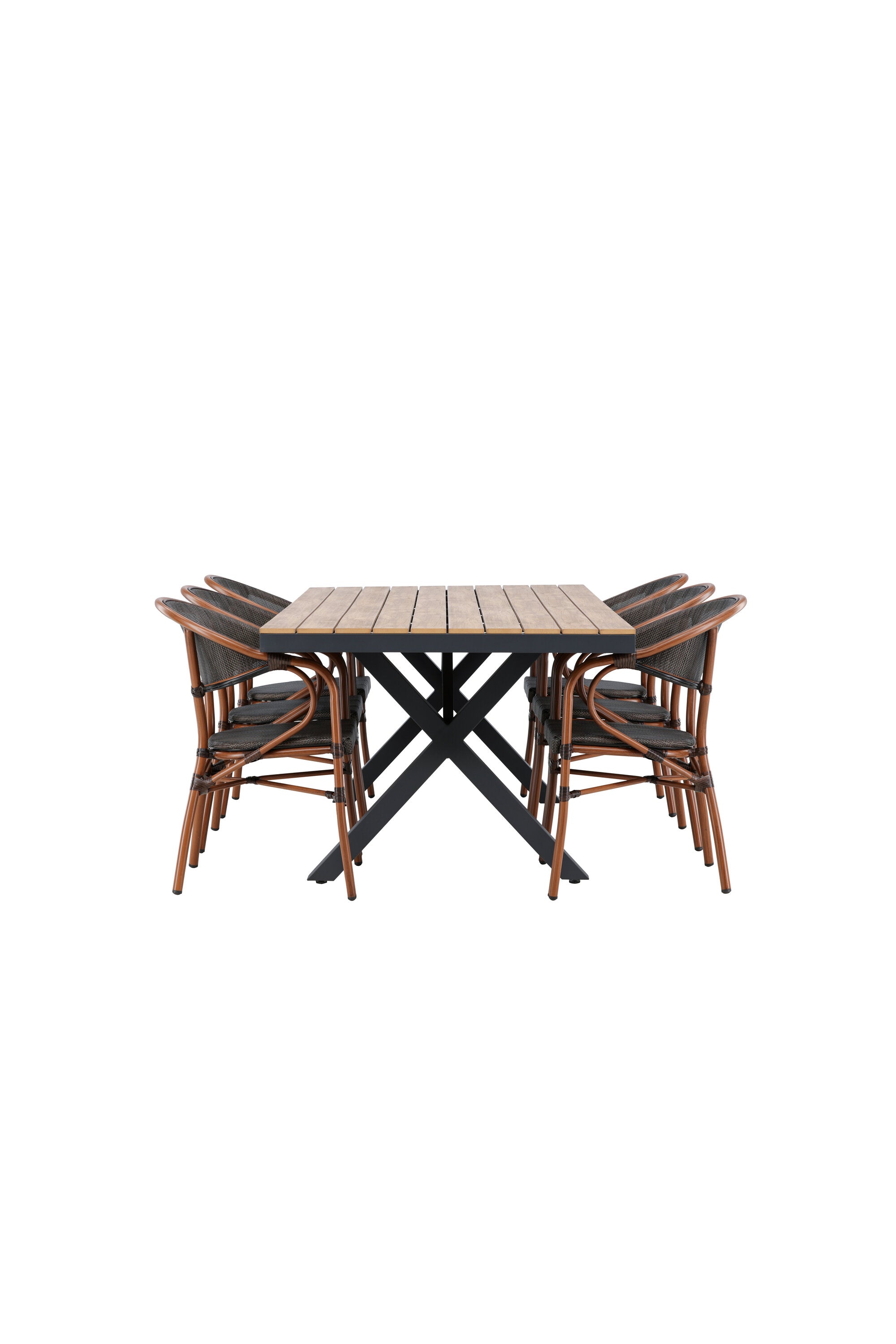 Garcia Gartentisch Set + Vila Real in Schwarz/Schwarz/Braun präsentiert im Onlineshop von KAQTU Design AG. Gartentischset ist von Venture Home
