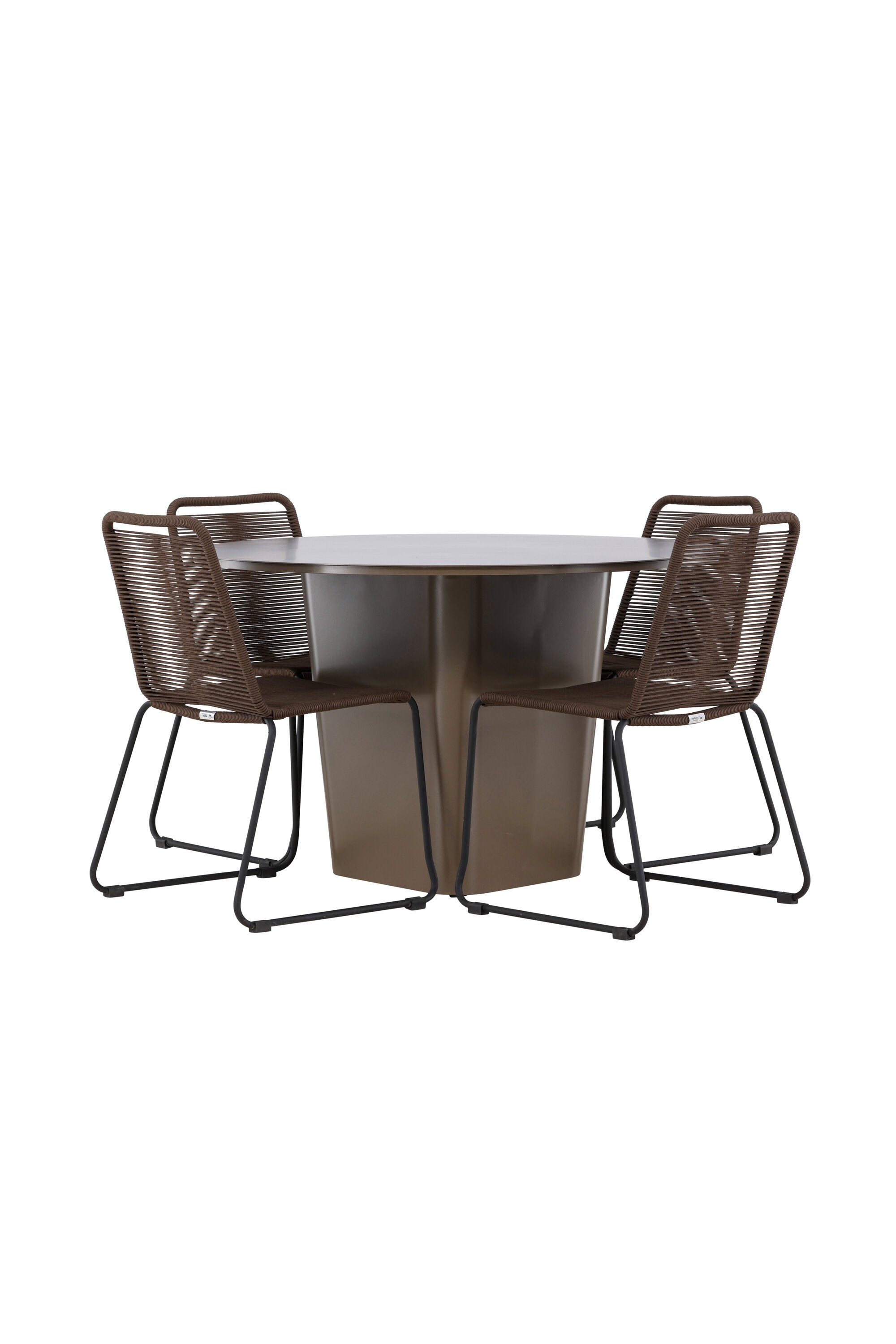 Santa Fe Gartentisch Set Lindos in Braun/Schwarz/Braun präsentiert im Onlineshop von KAQTU Design AG. Gartentischset ist von Venture Home