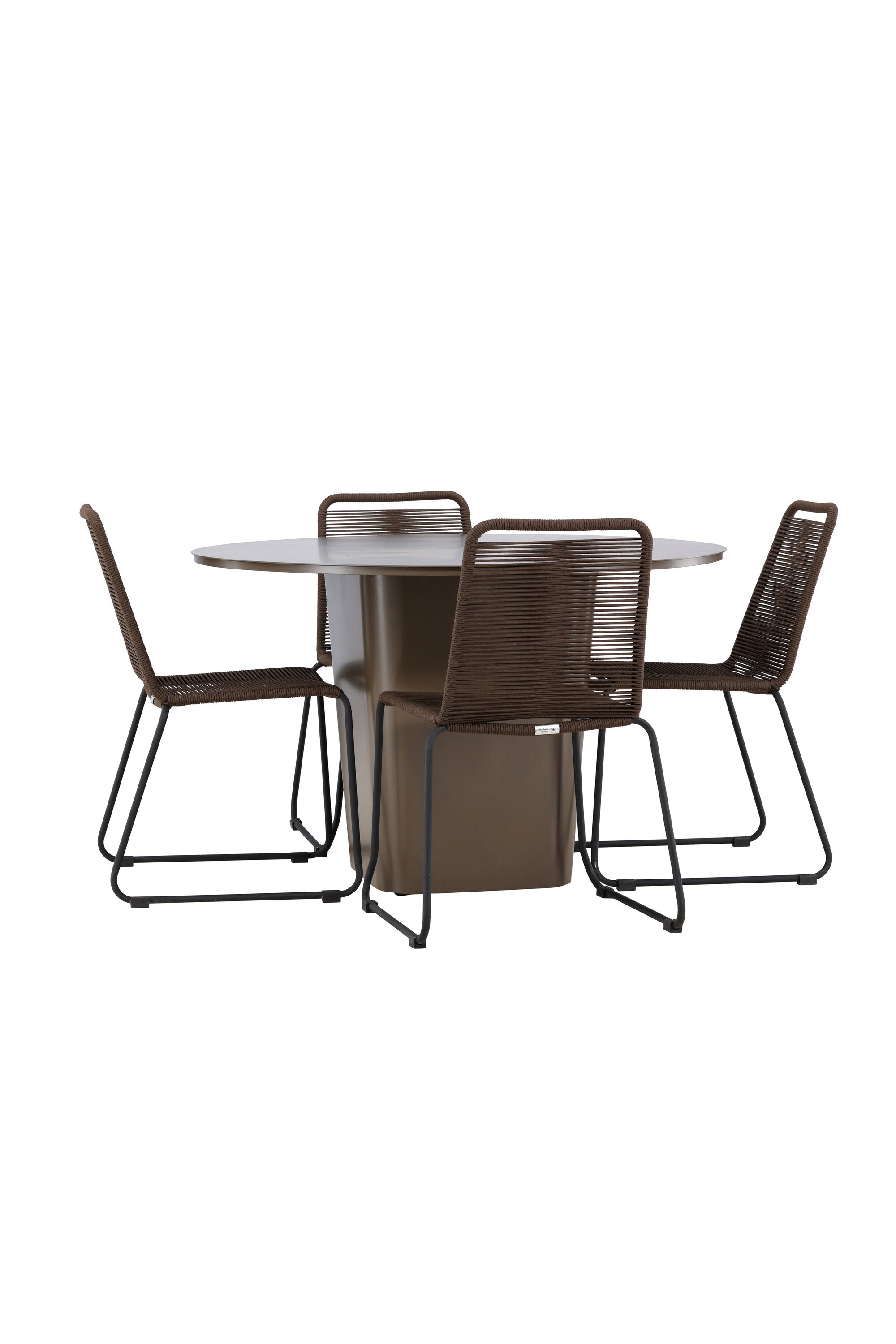 Santa Fe Gartentisch Set Lindos in Braun/Schwarz/Braun präsentiert im Onlineshop von KAQTU Design AG. Gartentischset ist von Venture Home