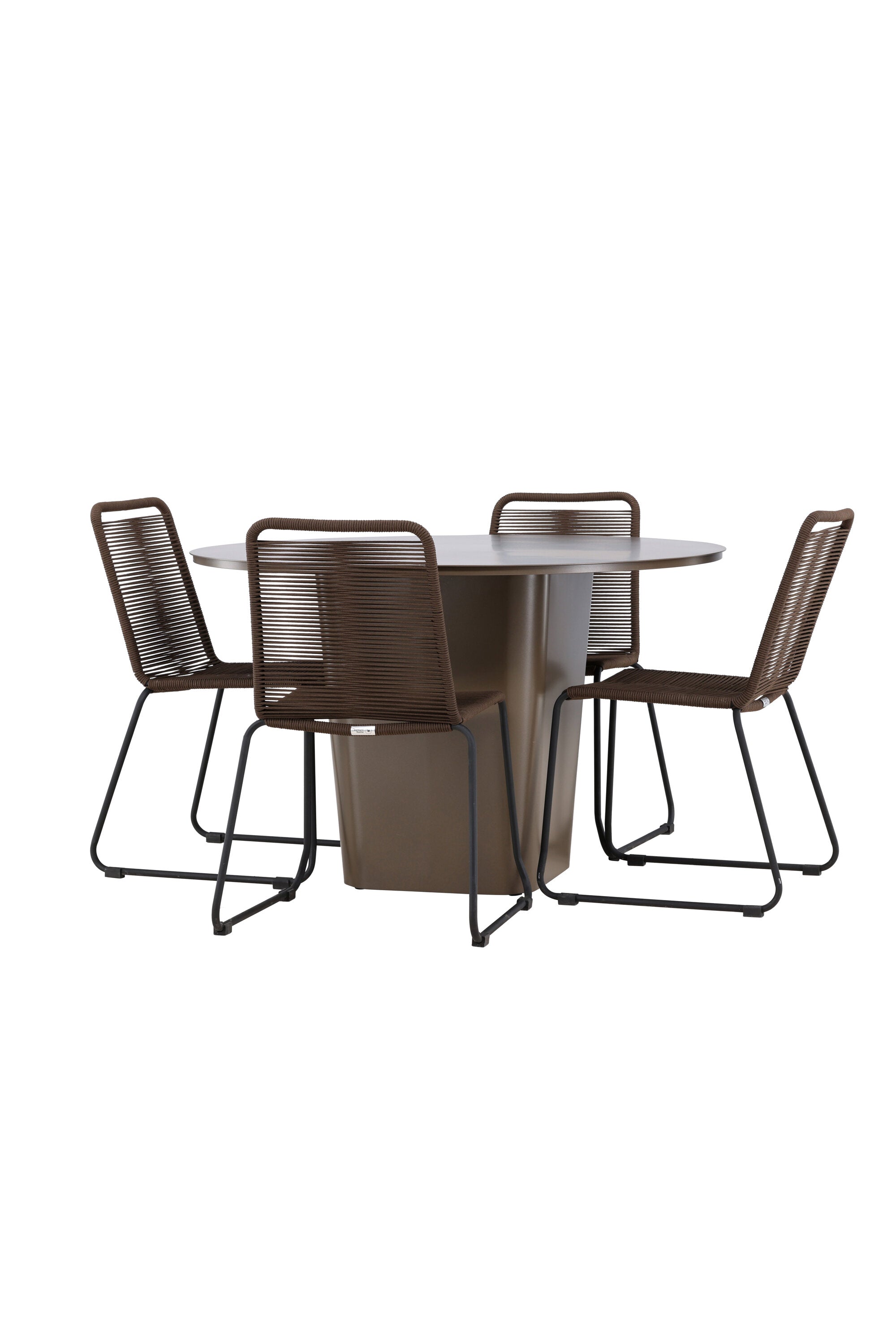 Santa Fe Gartentisch Set Lindos in Braun/Schwarz/Braun präsentiert im Onlineshop von KAQTU Design AG. Gartentischset ist von Venture Home