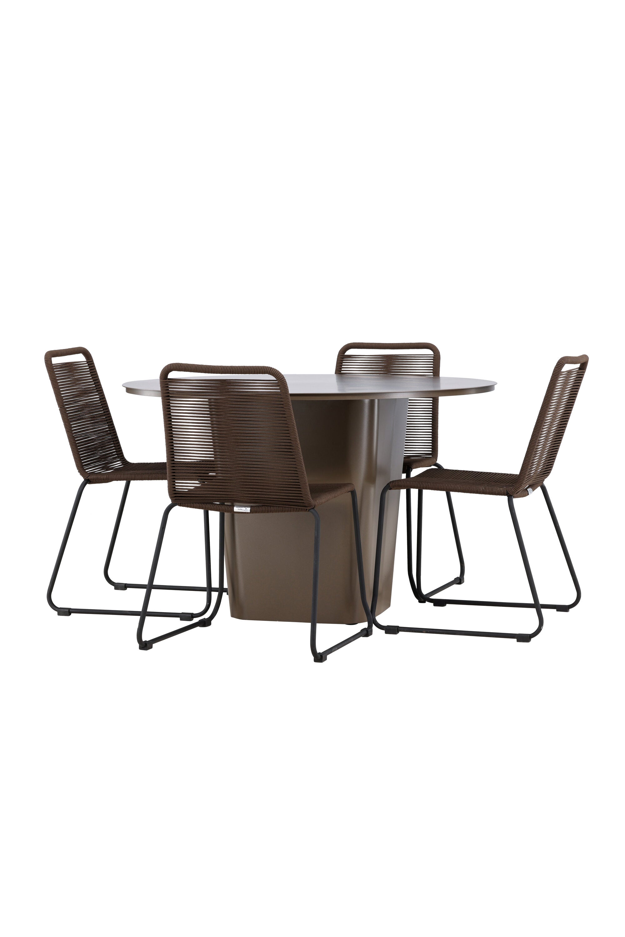 Santa Fe Gartentisch Set Lindos in Braun/Schwarz/Braun präsentiert im Onlineshop von KAQTU Design AG. Gartentischset ist von Venture Home